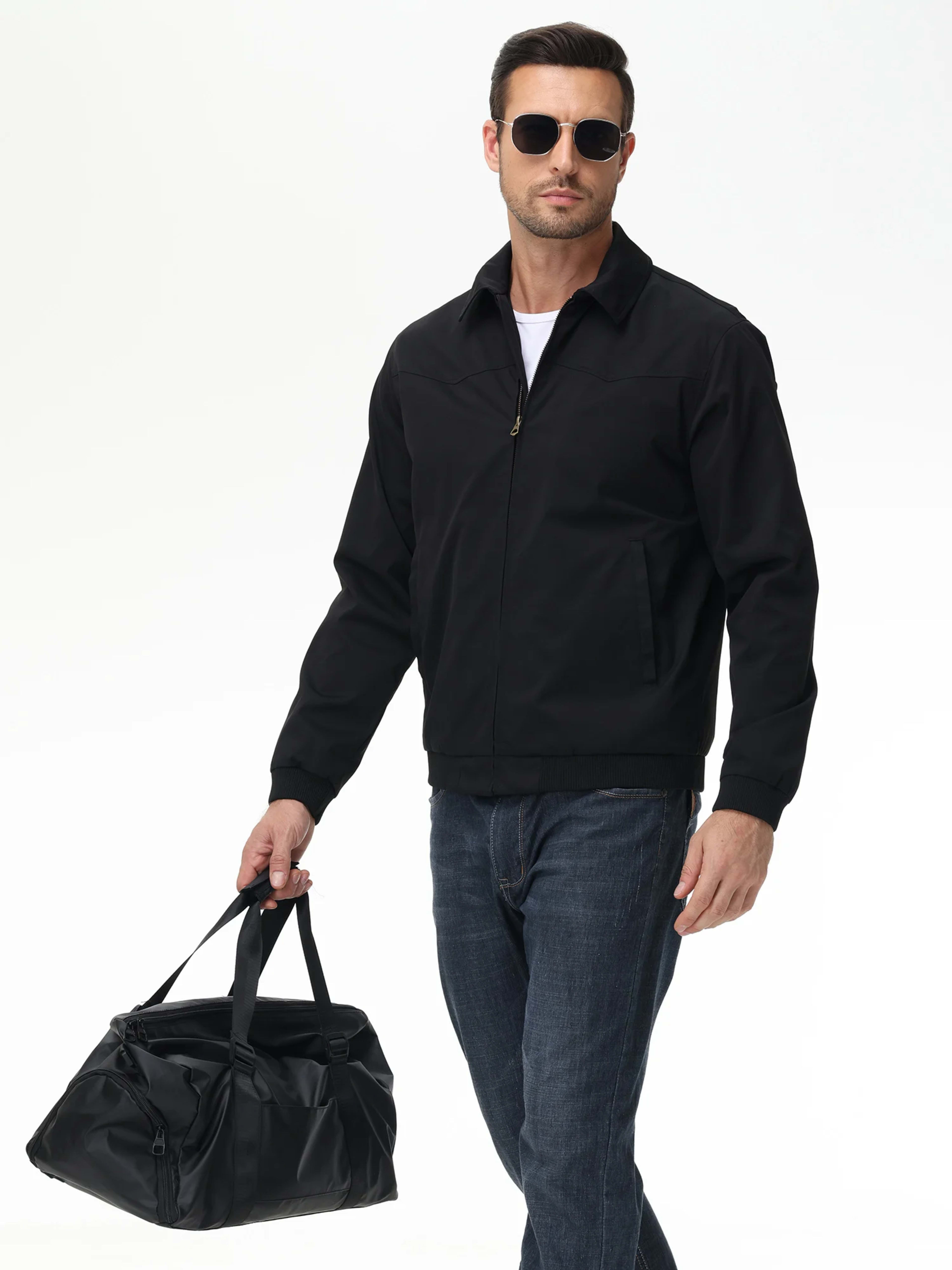 Mens Business Casua Jacket, Autumn Winter Windbreaker Waterproof Warm Coat with Inner Pocket Daily Workout A Gift for Pr 4