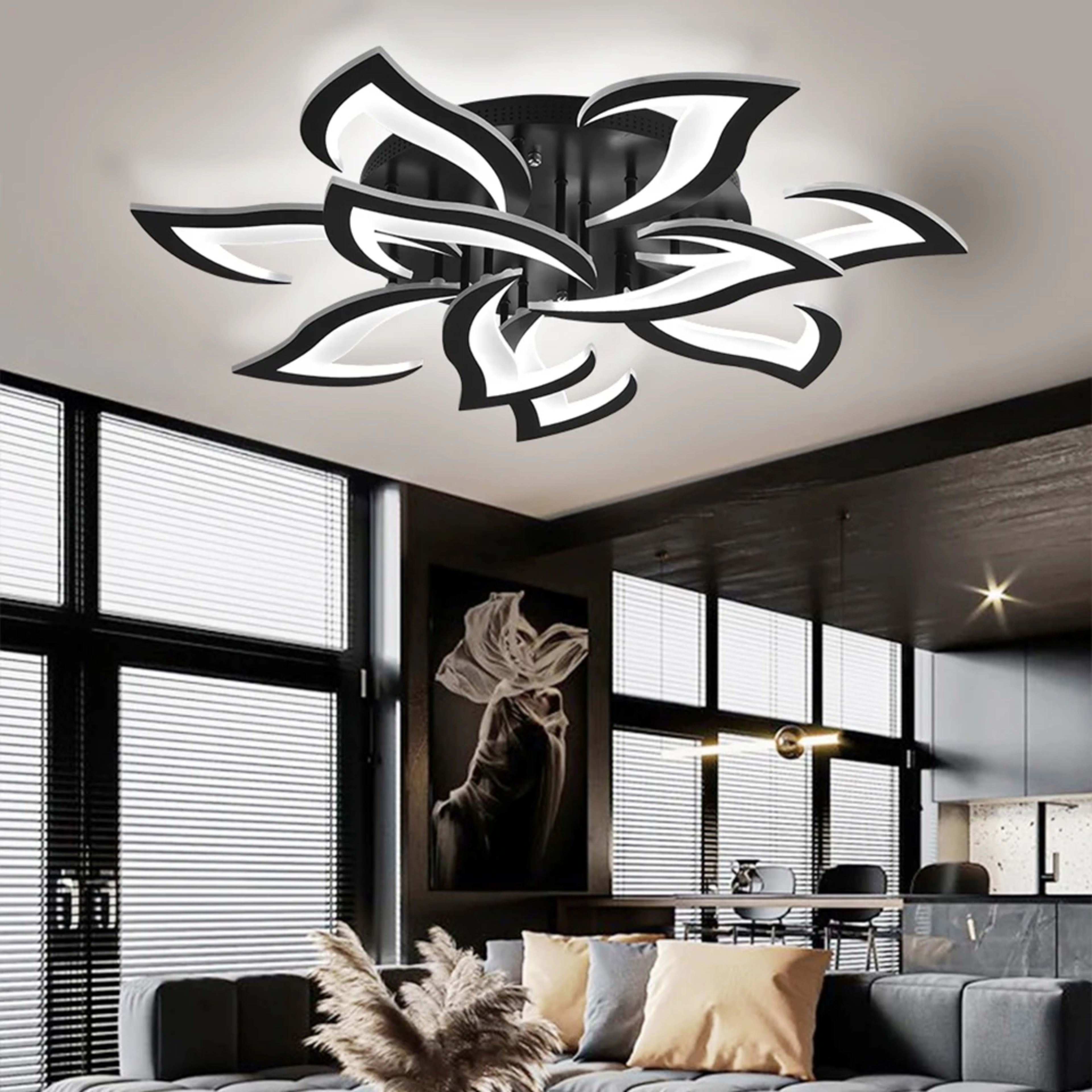 Modern LED Ceiling Light fixture Flower Design chandelier Dimmable Home Lighting Kitchen Living room Bedroom Ceiling Lam 3