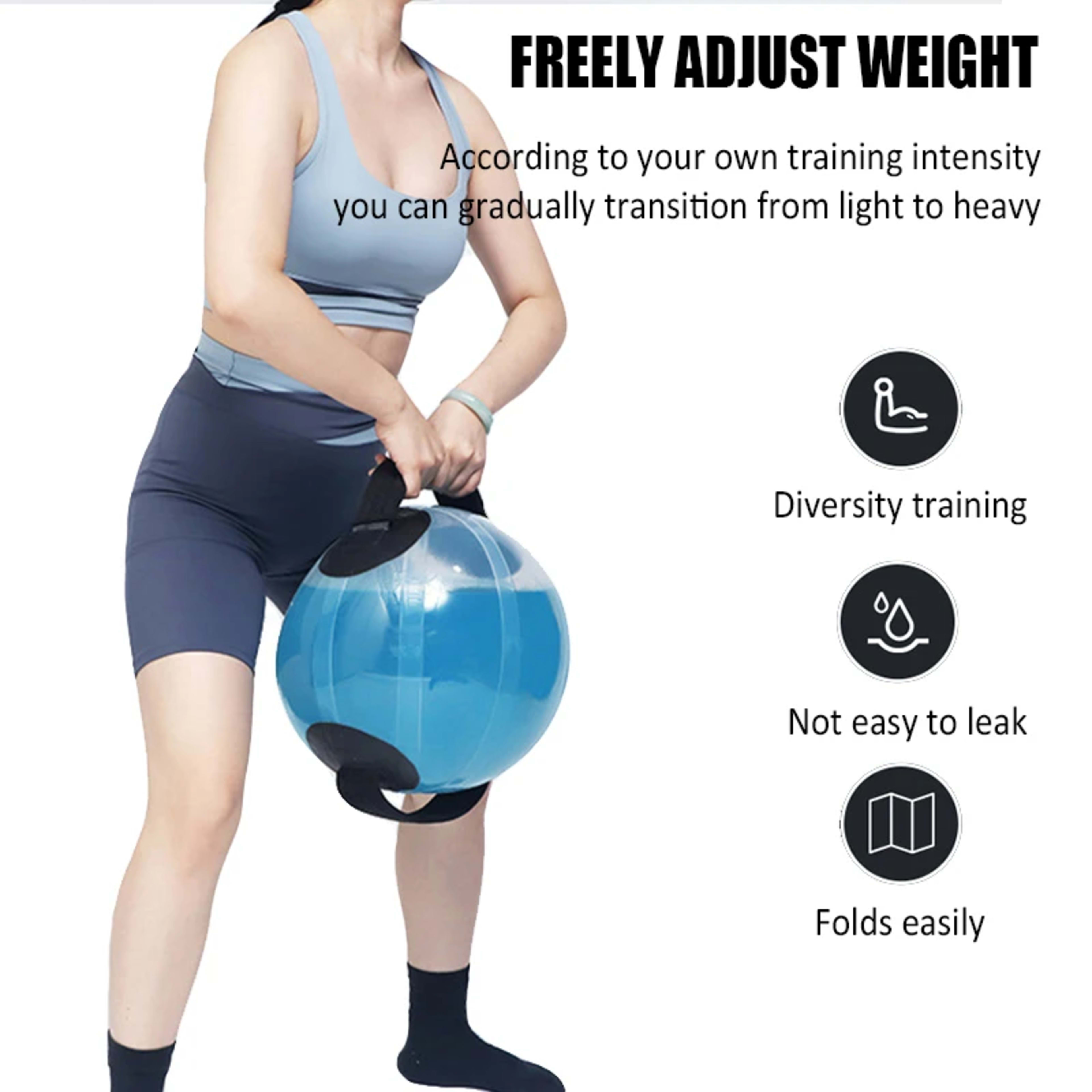 Water Filled Exercise Ball Fitness Aqua Ball Weightlifting Hydration Bag Kettle Dumbbells Home Gym Equipment Strength Tr 3