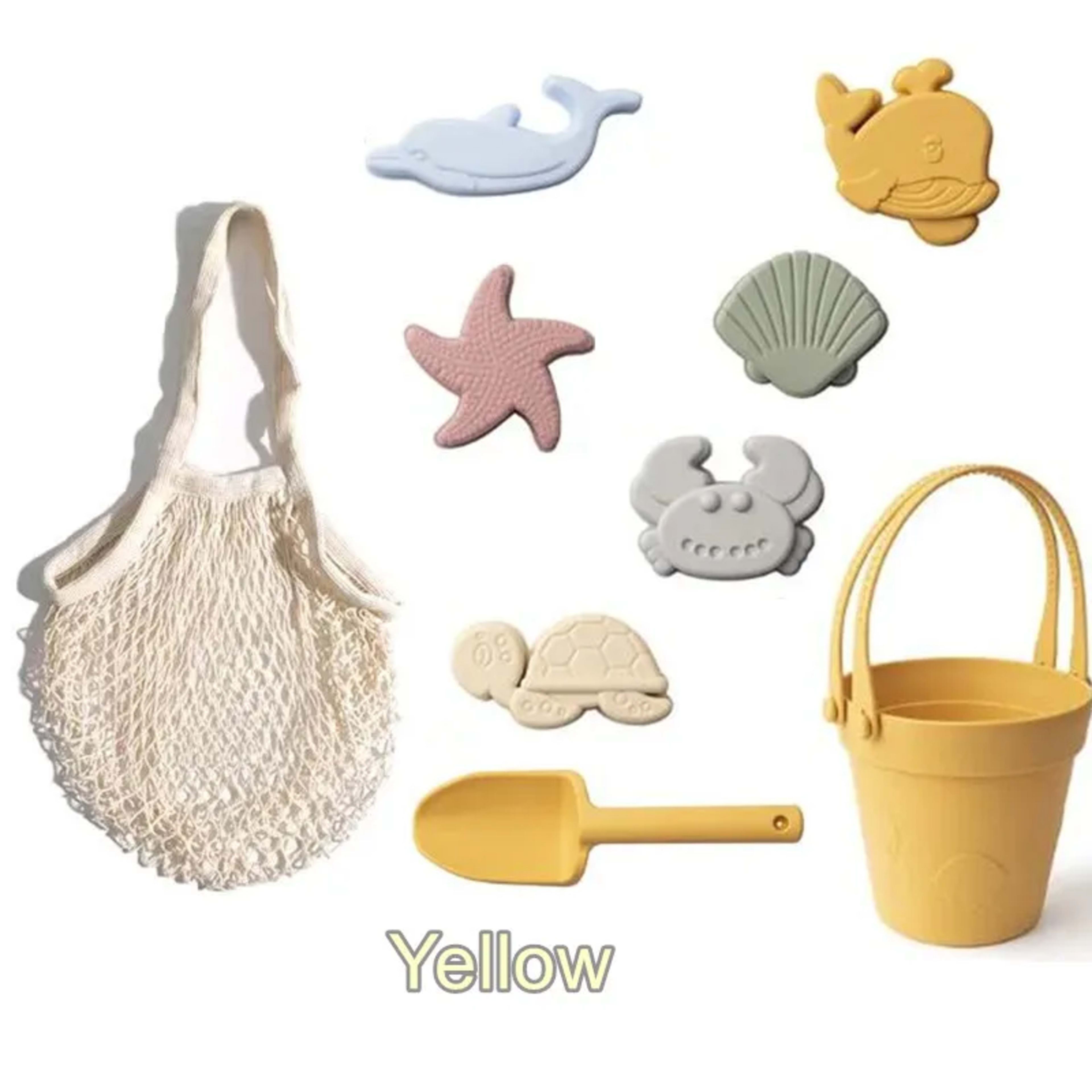 Kids Silicone Beach Toys for Kids Baby Sandbox Beach Toy Set with Bucket Shovel Other Accessories Water Game Play Outdoo 5