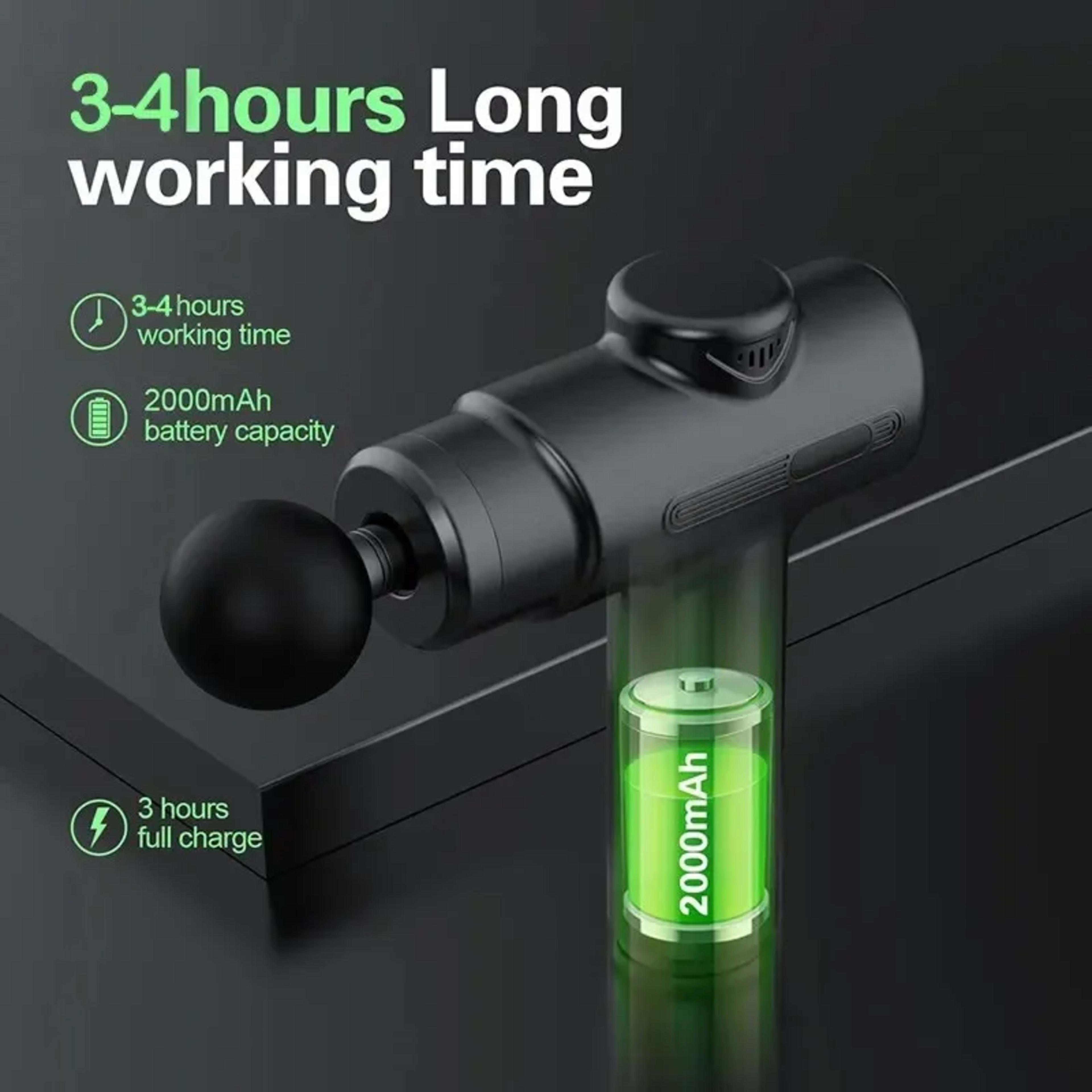 Electric Massage Gun Deep Tissue Facial Massgaer 8 Heads Arms Back Leg Muscle Relaxing For Body Back Arm Sport Fitness 6