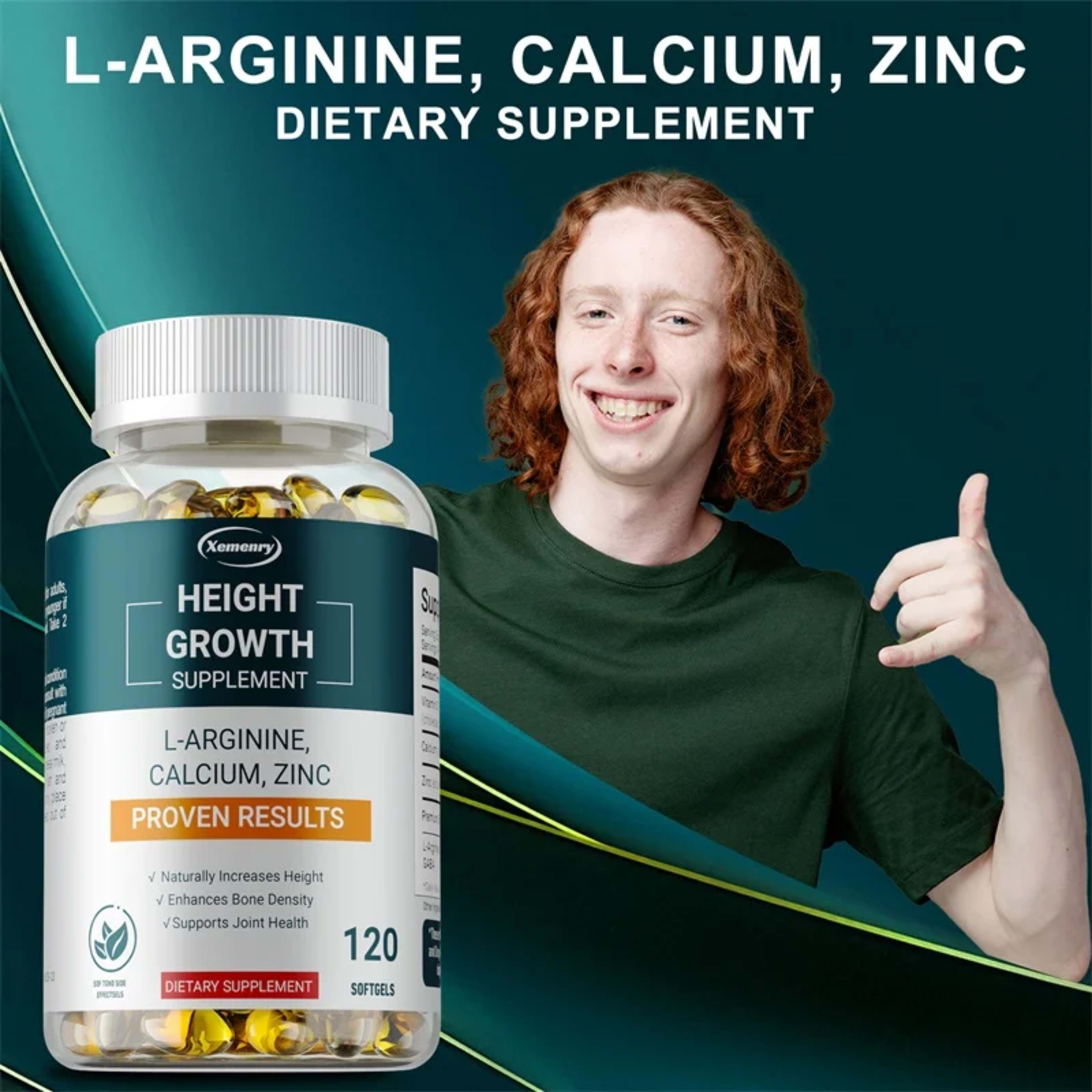 Height Growth Supplements - Supports Bone and Joint Health, Natural Height Growth, Promotes Absorption, and Boosts Immun 6