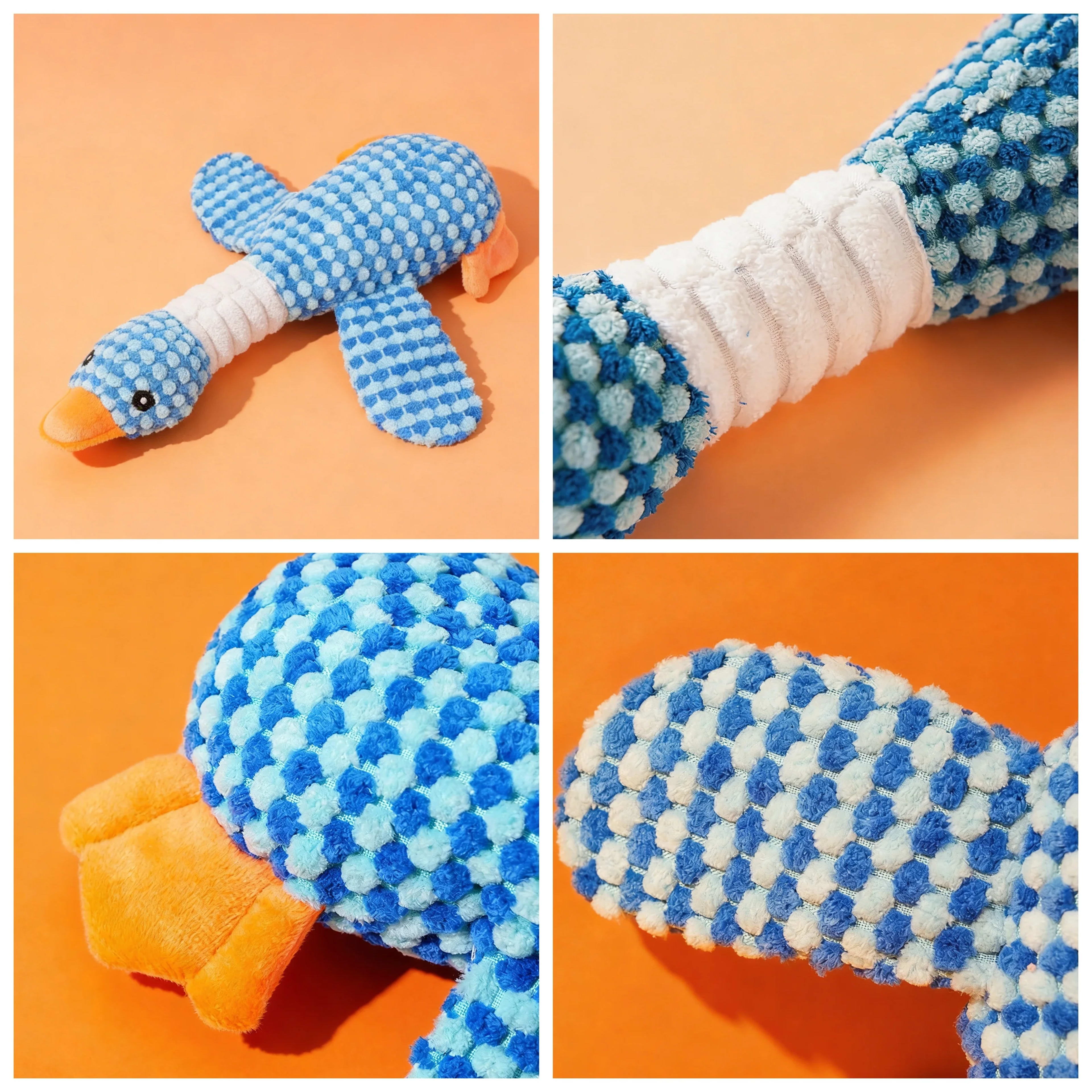 New Dog Toy Plush Blue Goose Pet Teddy Puppy Large Dogs Toys Duck Tough Bite Chew Plush Sound Toy Relieve Boredom Pet Su 5