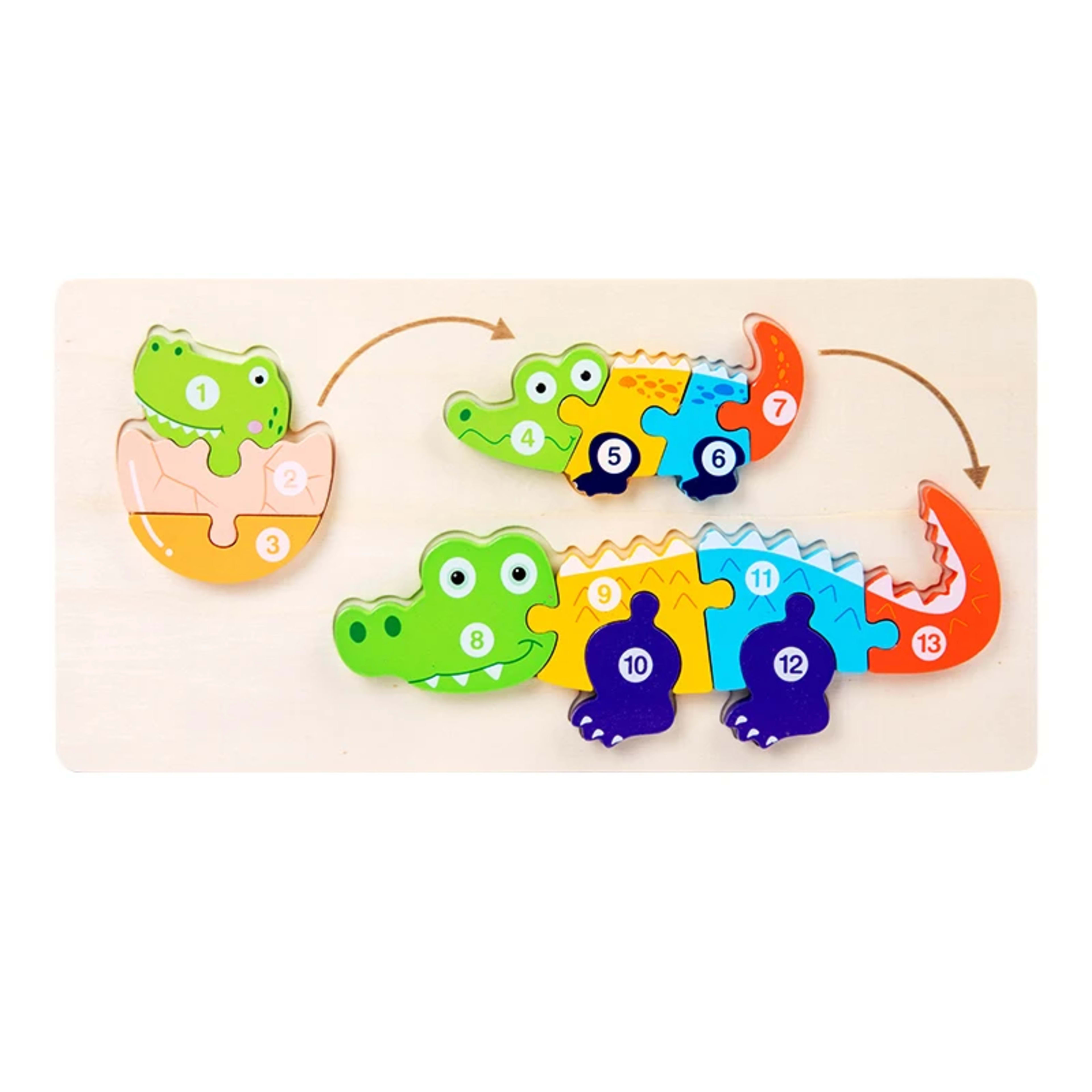 Baby Toy Wooden 3D Puzzle Toys Life cycle puzzle Cartoon Jigsaw For Children Baby Early Education Intelligence for Kids 11