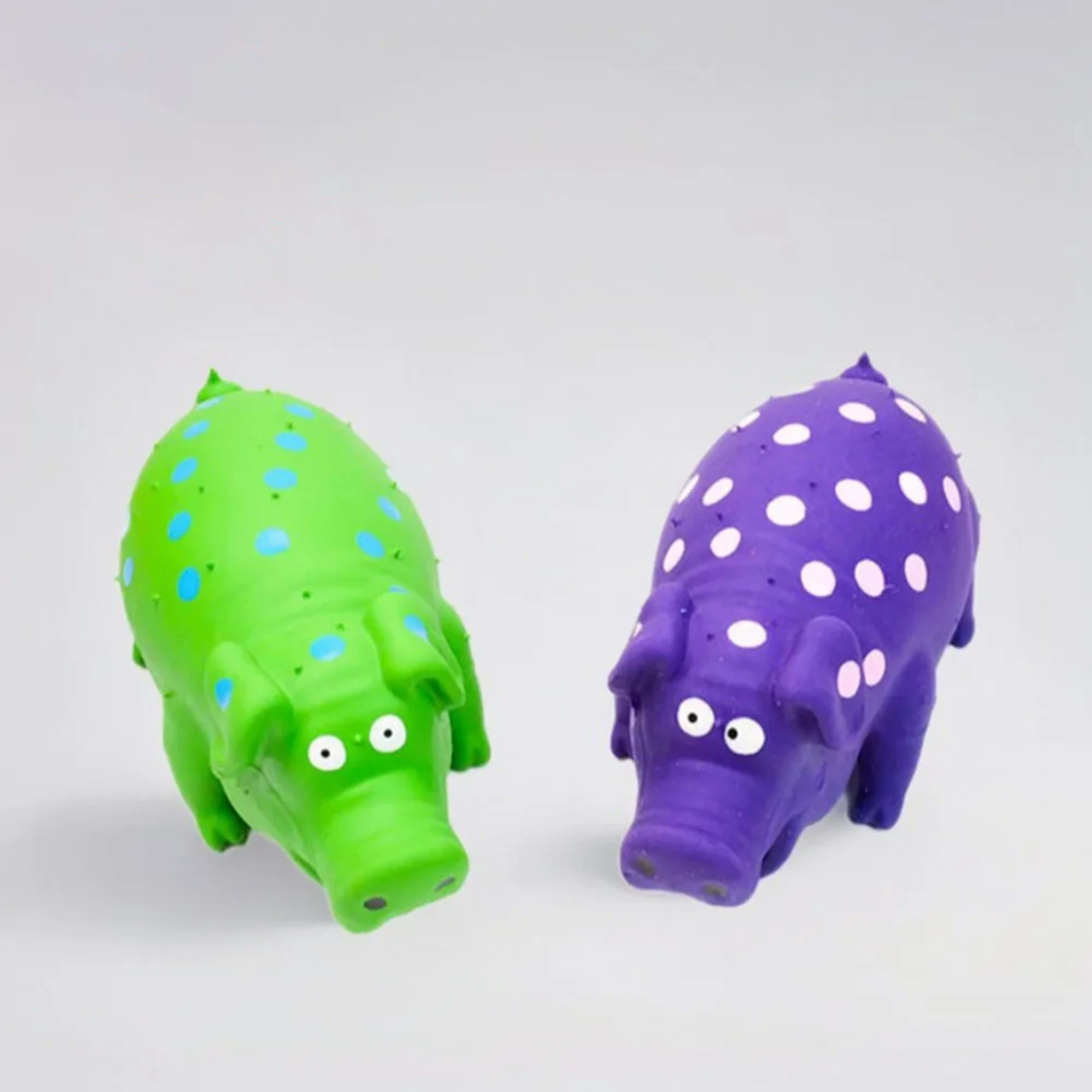Pet Latex Pig Toy - Squeaky, Spotted, Durable Chew & Molar Toy for Dogs, Pet Puzzle Supplies 1