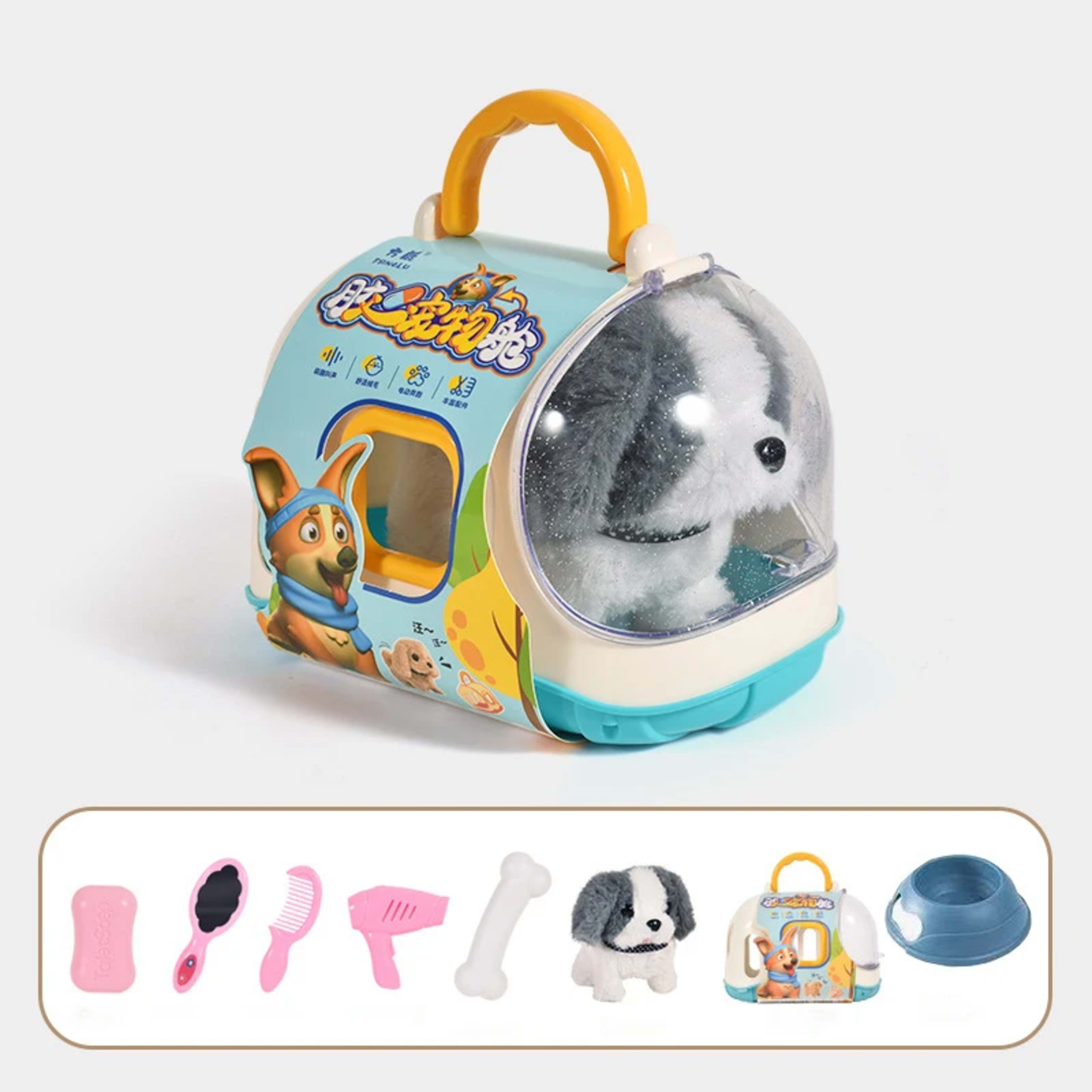 New Electronic Pet Dog Toy Walking Interactive Dog Plush Doll Toys Vibrating Automatic Moving Electric Puppy Gift For Ba