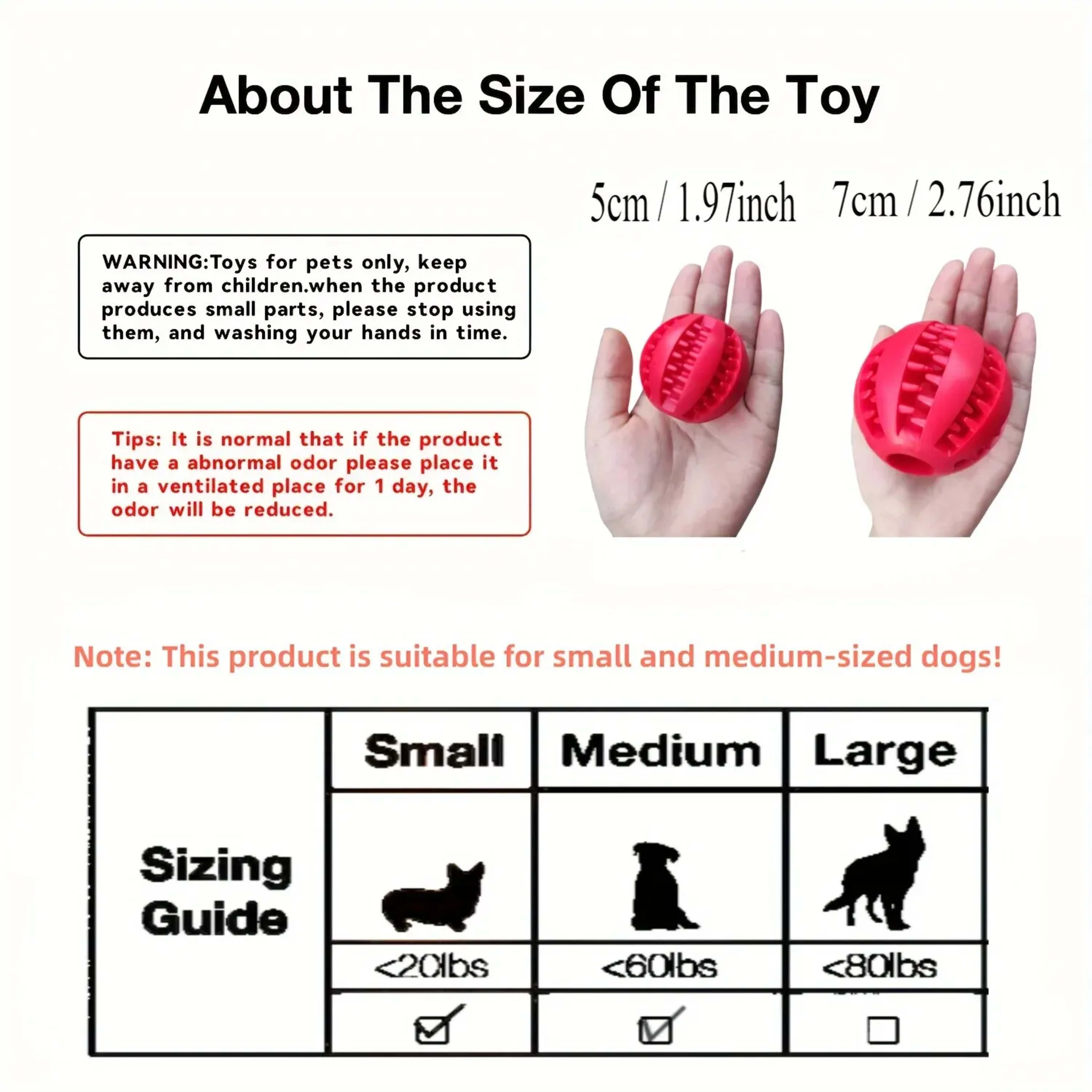 Dog Toy Ball, Nontoxic Bite Resistant Toy Ball for Pet Dogs Puppy Cat, Dog Pet Food Treat Feeder Chew Tooth Cleaning Bal 2