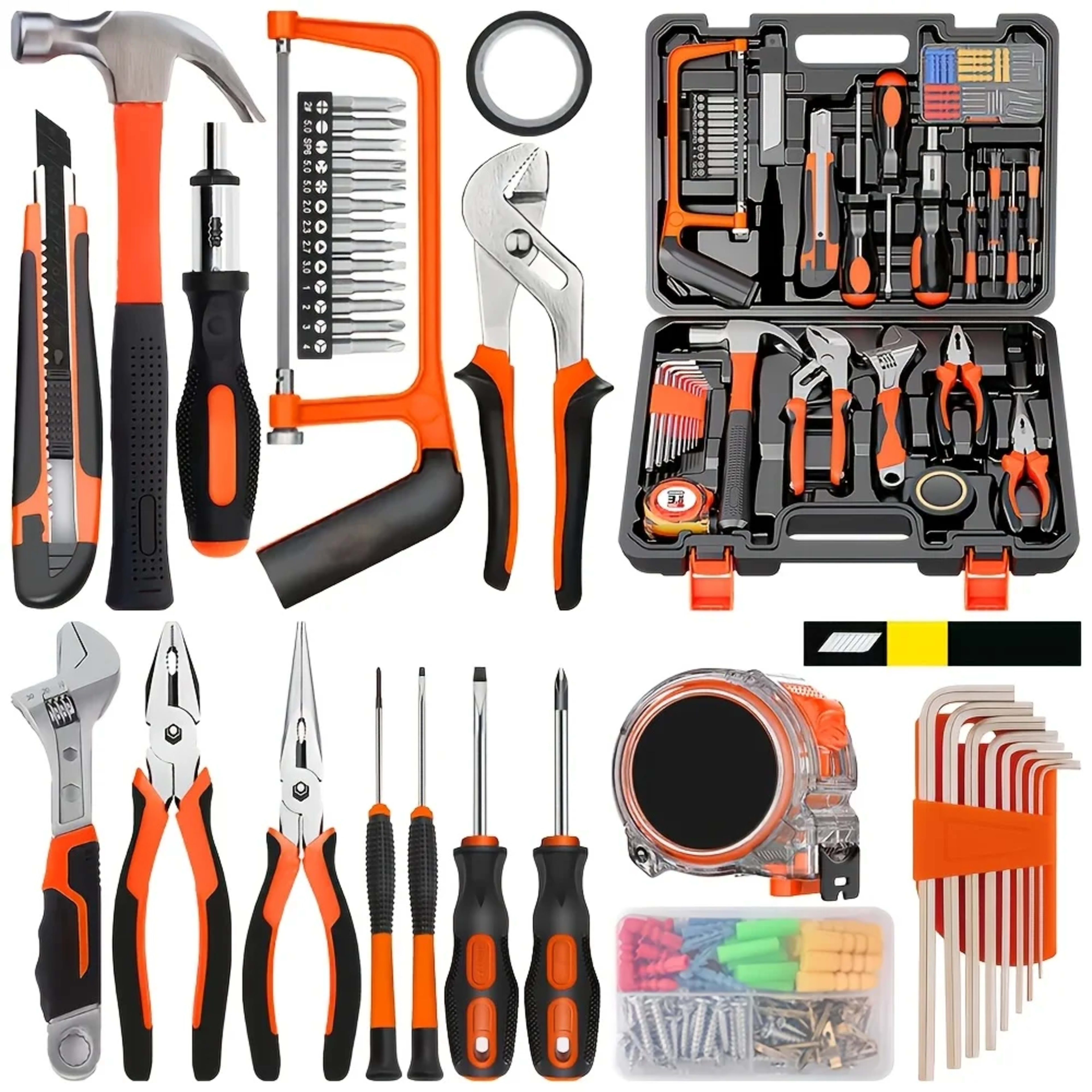99-Piece Household Tool Set with Pliers, Screwdrivers, Hex Keys. For home, yard & car repair, daily maintenance. 2