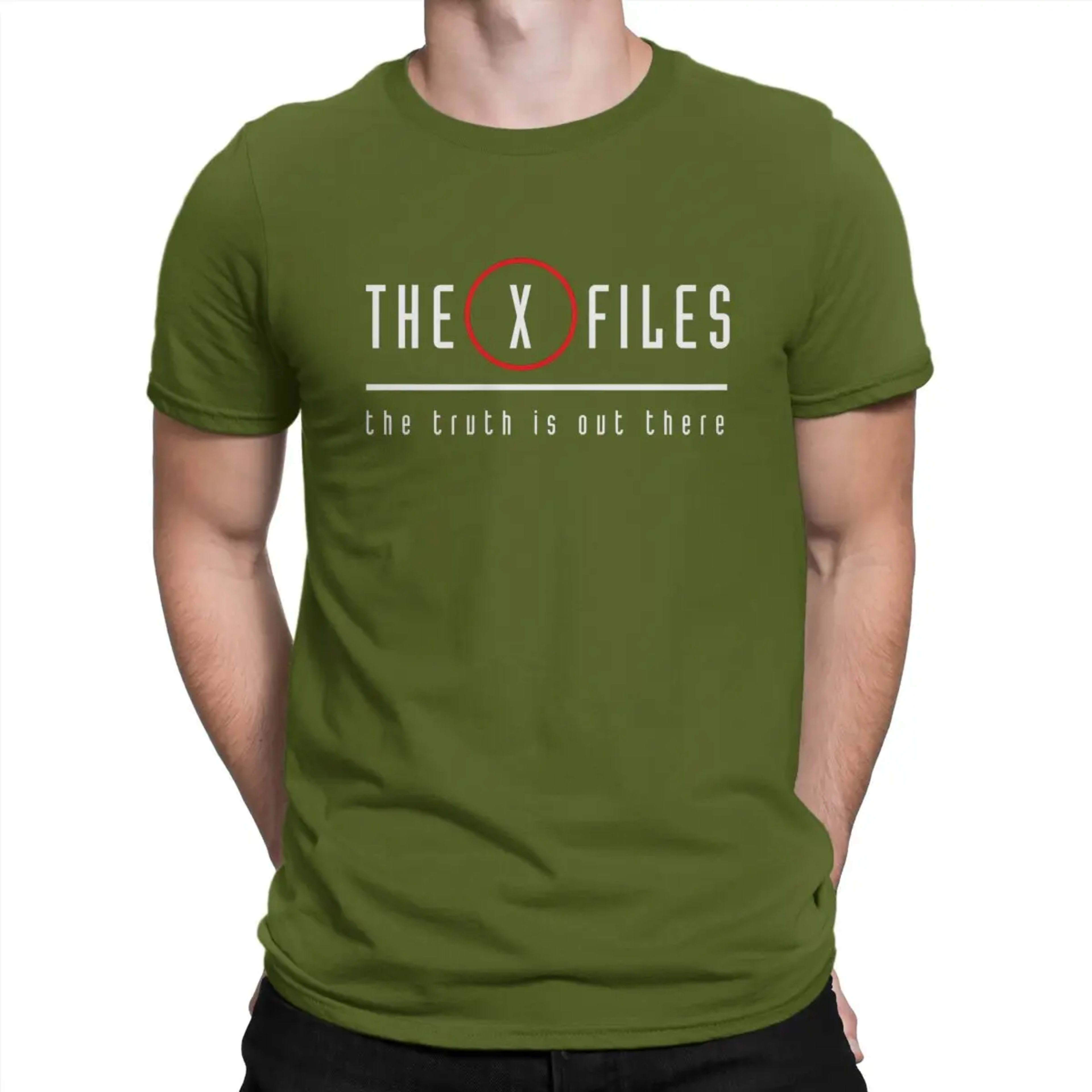 Men's T-Shirts The Truth Is Out There Crazy 100% Cotton Tee Shirt Short Sleeve The X Files T Shirt Crewneck Tops New Arr 14