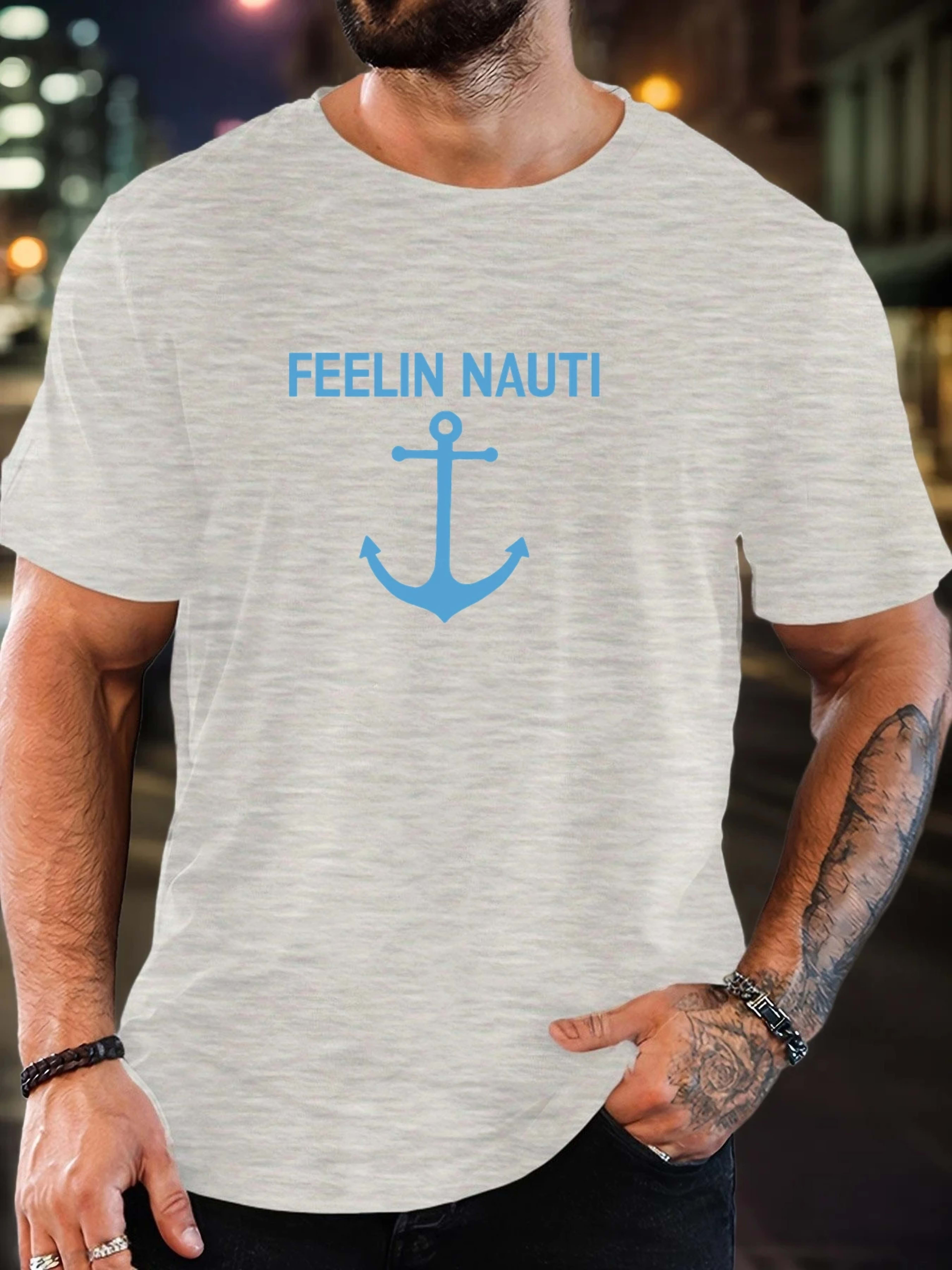 T Shirt for Man 100% Cotton Summer Round Neck Short Sleeve Graphic Print Breathable Streetwear Fashion Leisure Cool T-sh 7