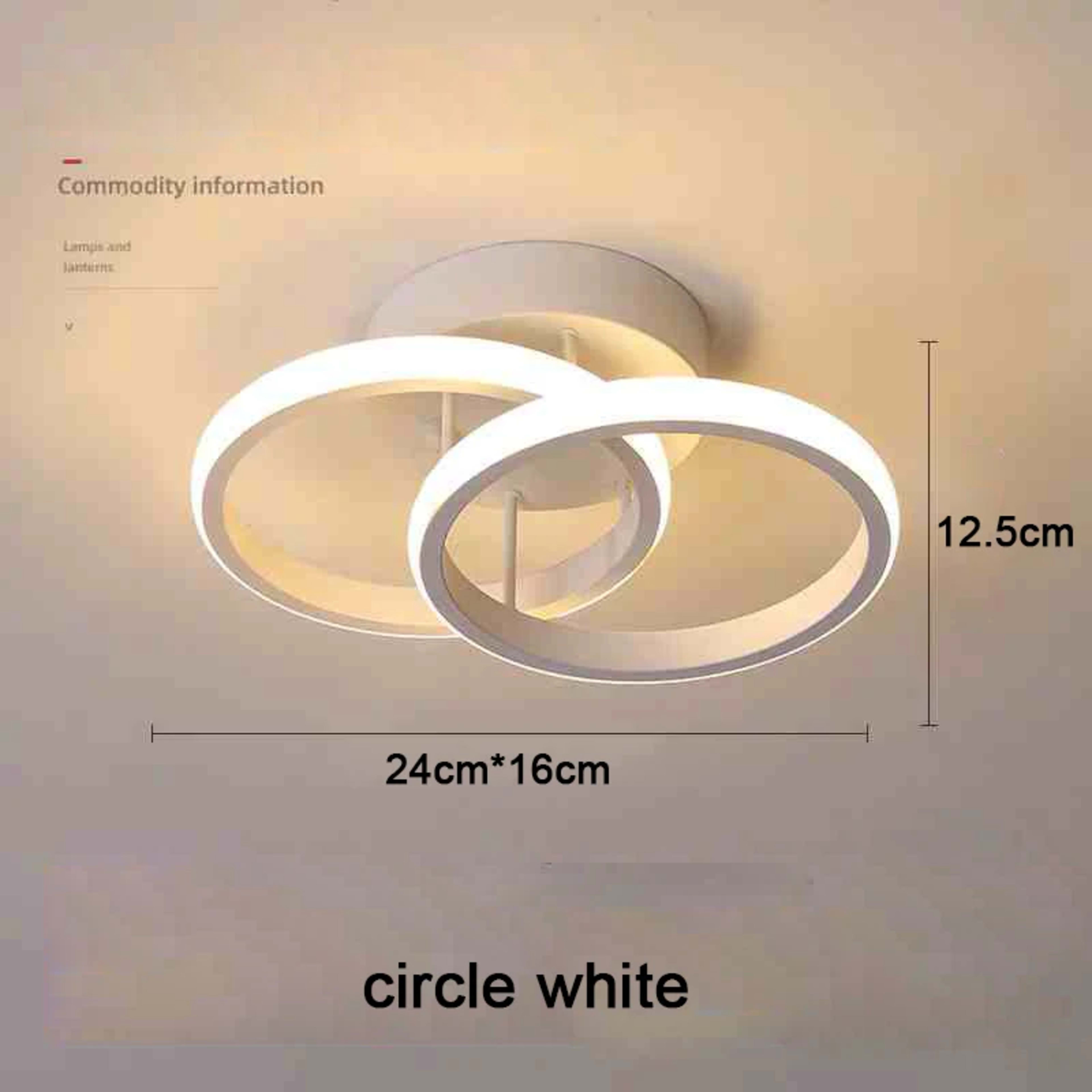 Modern LED Ceiling Light 2 Rings Creative Design Ceiling Lamp Indoor Lighting Fixtures Hallway Balcony Aisle Office Ligh 11