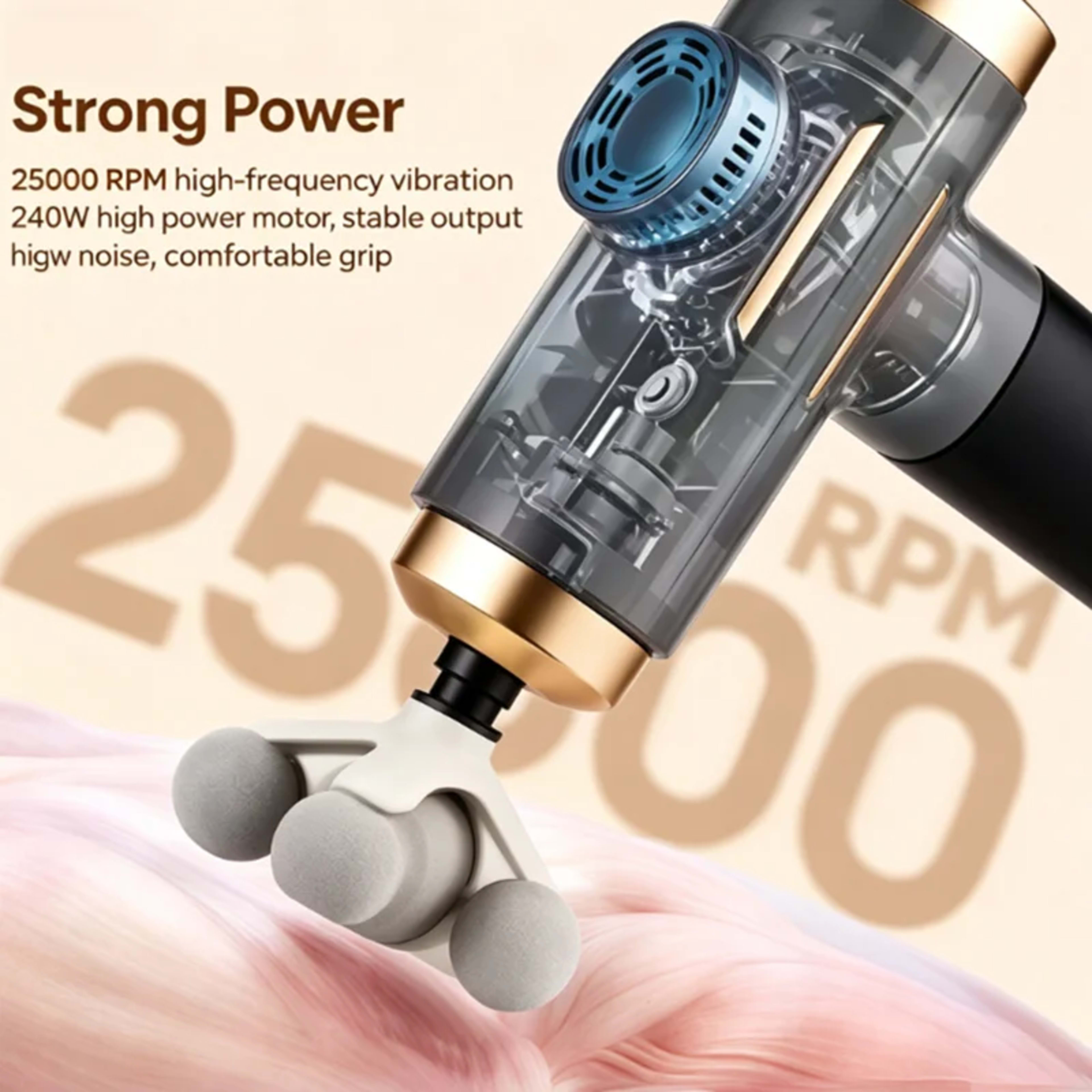 Fascia gun massager, professional grade massager, muscle relaxation and impact portable multi level massage gun 4