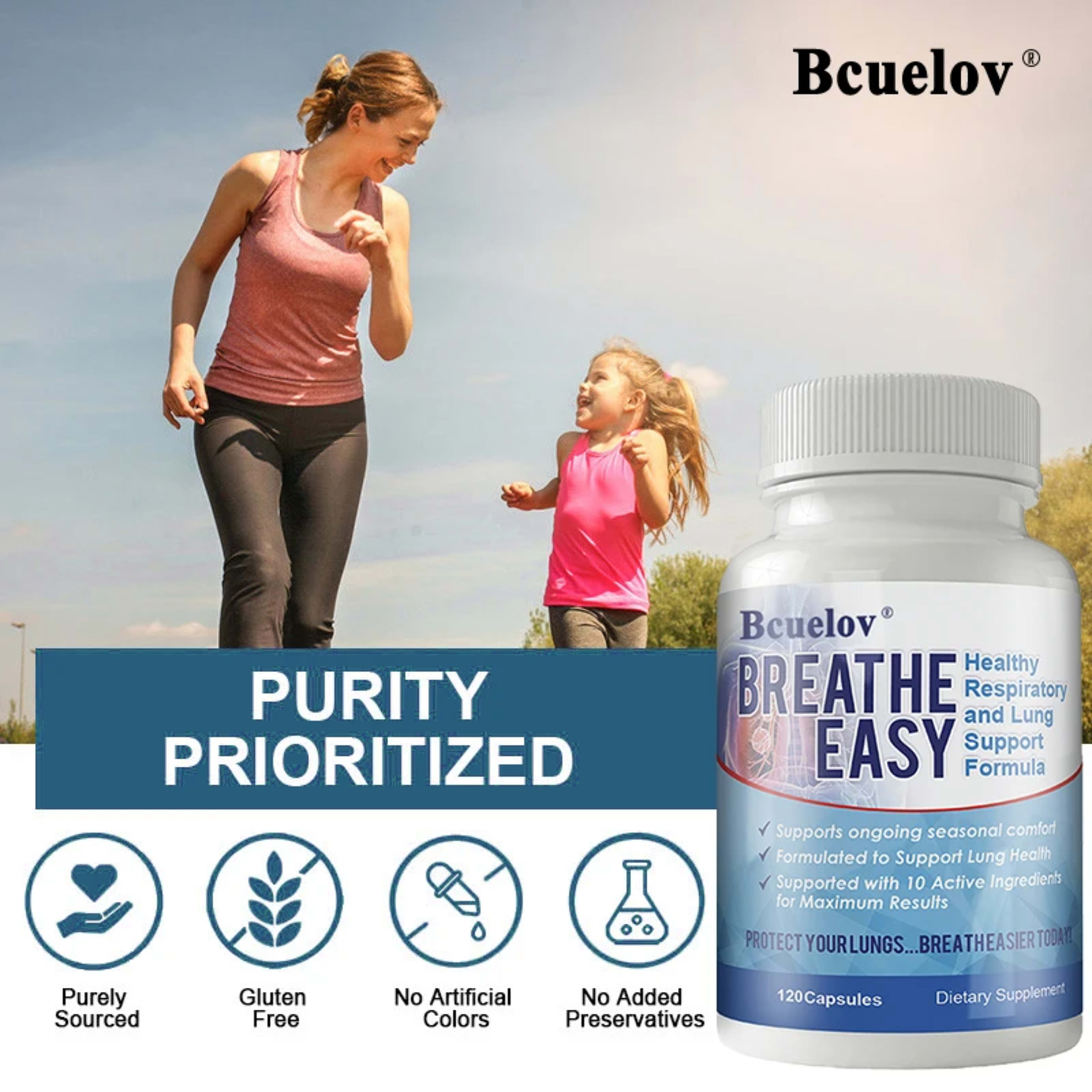 Lung Health Supplements - Helps Strengthen Comfort To The Lungs and Bronchial System Supports Clear Lungs and Easy Breat 2