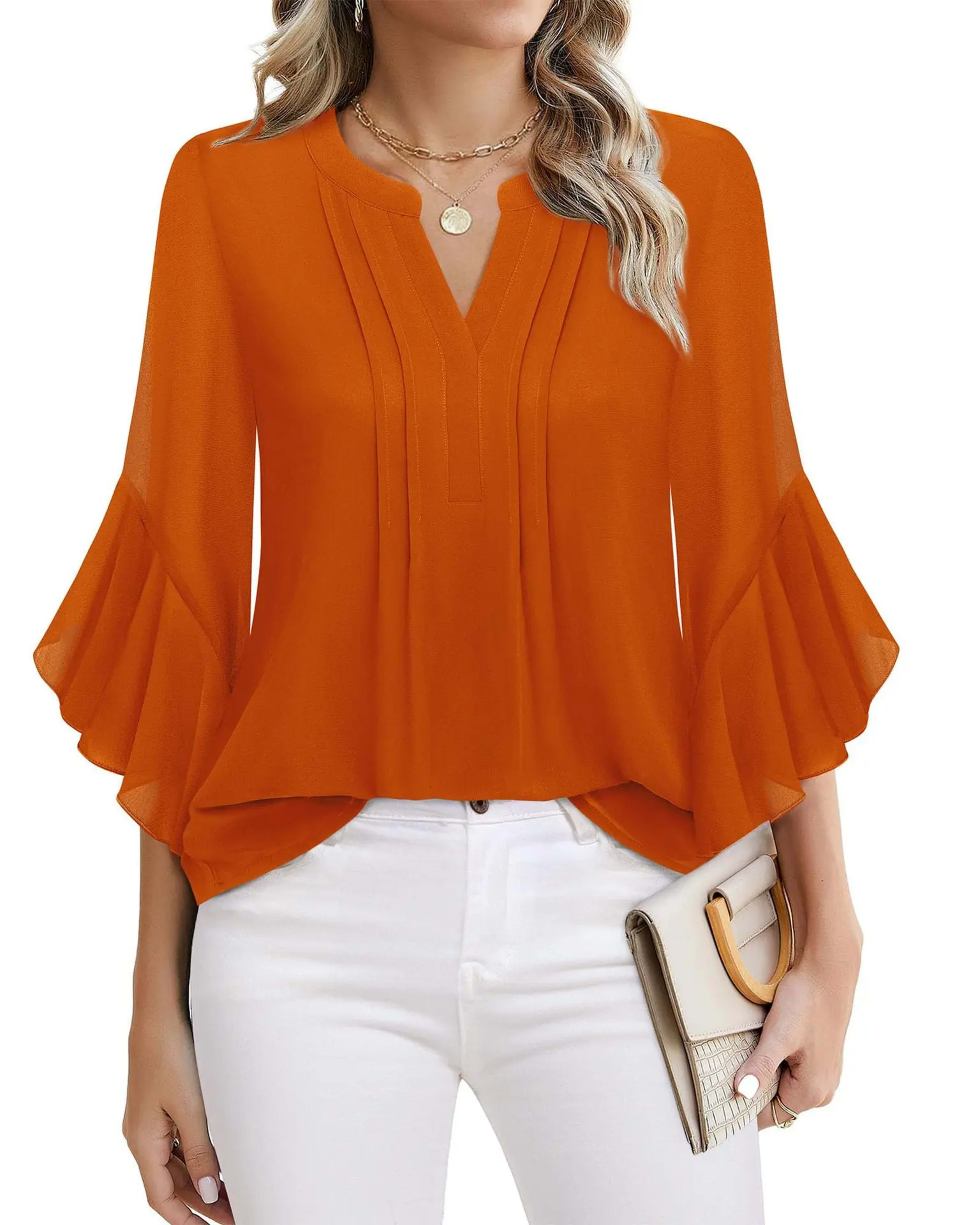 Fashion Woman Blouse Shirts For Women Stylish Top Casual Wave Point Print Tops Female Elegant Chiffon Mujer Woman Clothe 9