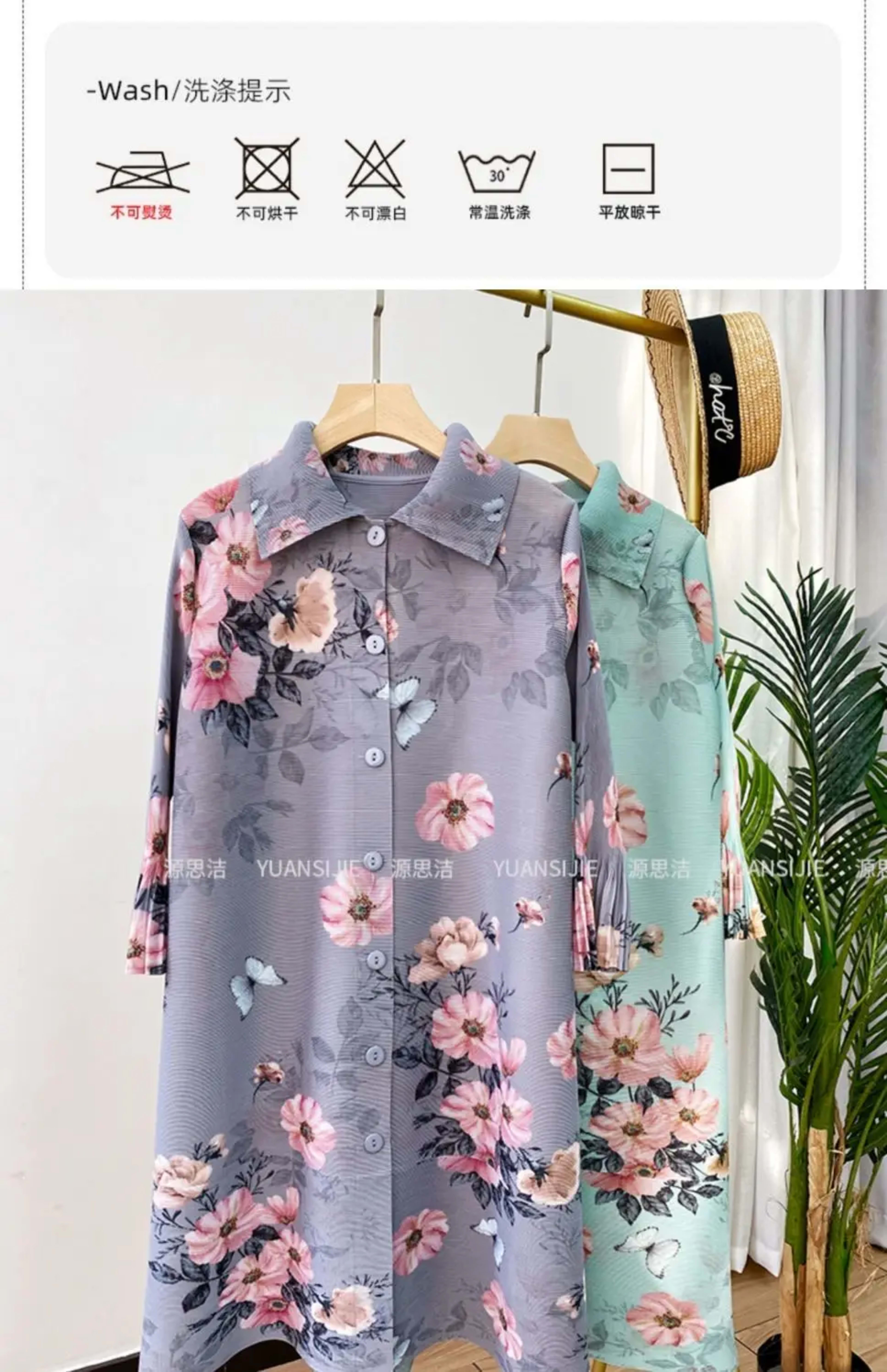 Womens Dresses Evening Dresses Fashion Holiday Style Printed Dress Spring/Summer Flower Folding Long Dress Loose Plus Si 6