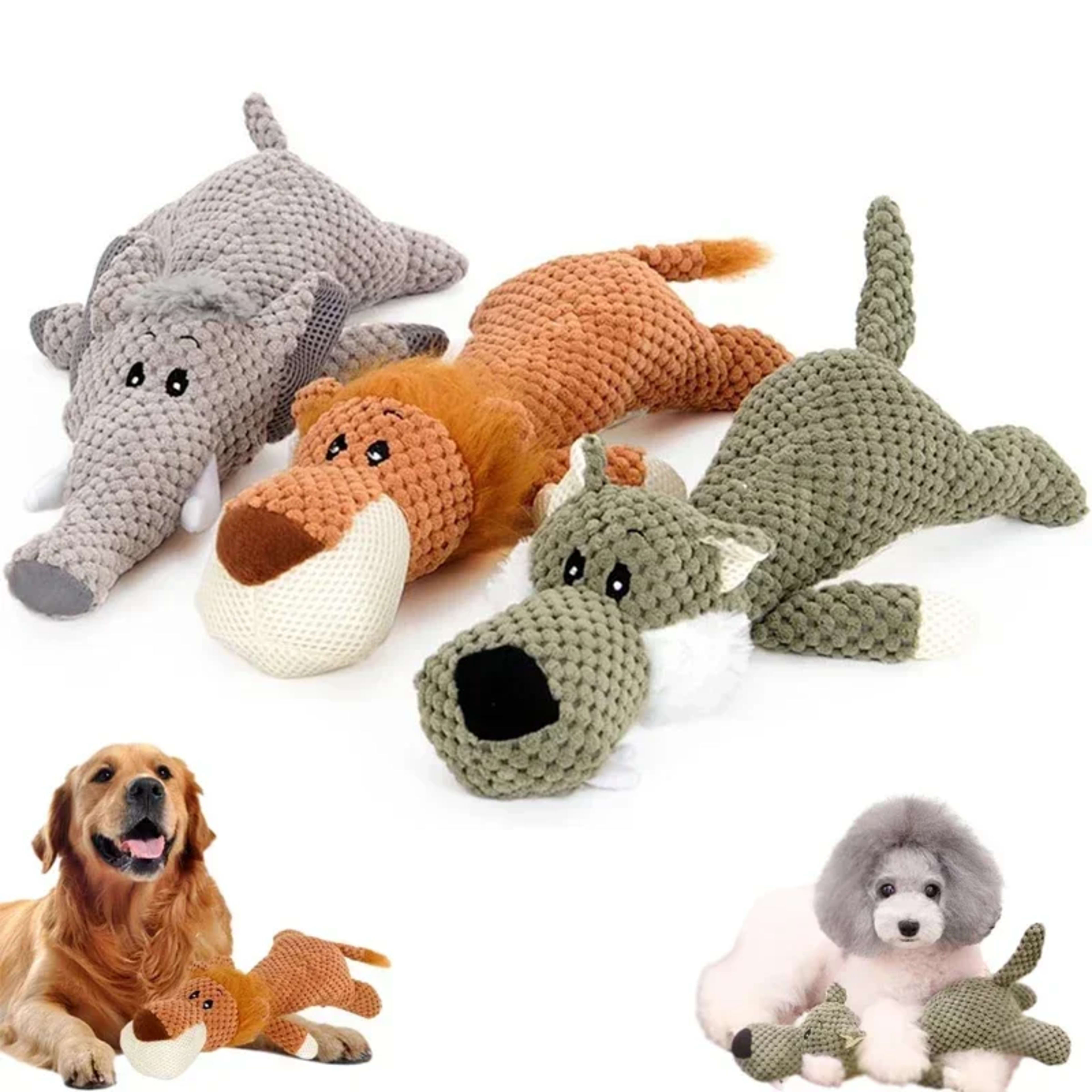 Pet Dog Toy For Large Dogs Cute Plush Squeak Stuffed Toys Fleece Durable Chewing Cute Soft Toy Pet Molar Toy Dog Accesso 5