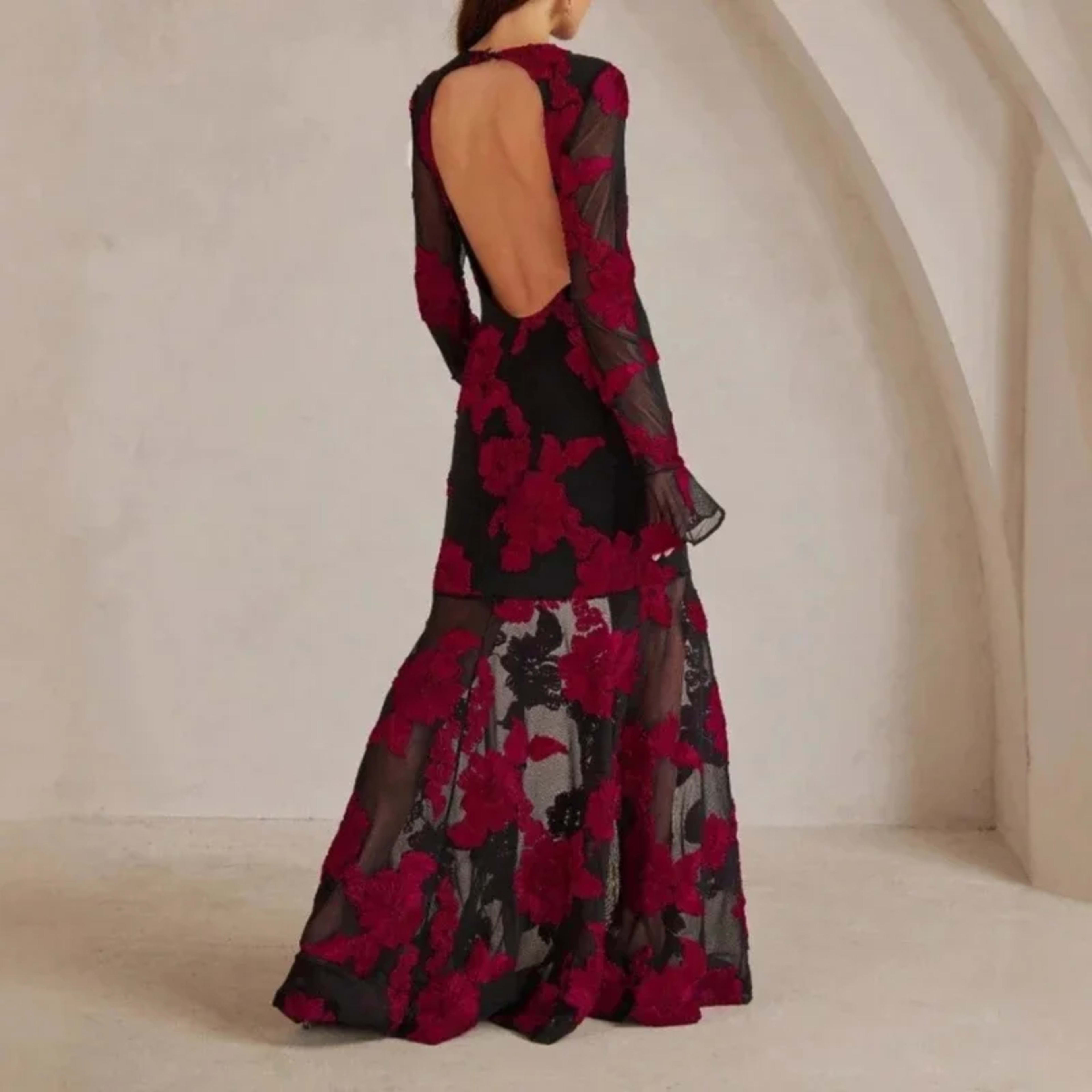 Elegant Dress Dress for Women 2025 Spring Collection Waist V-neck Jacquard Embroidered Dress 3
