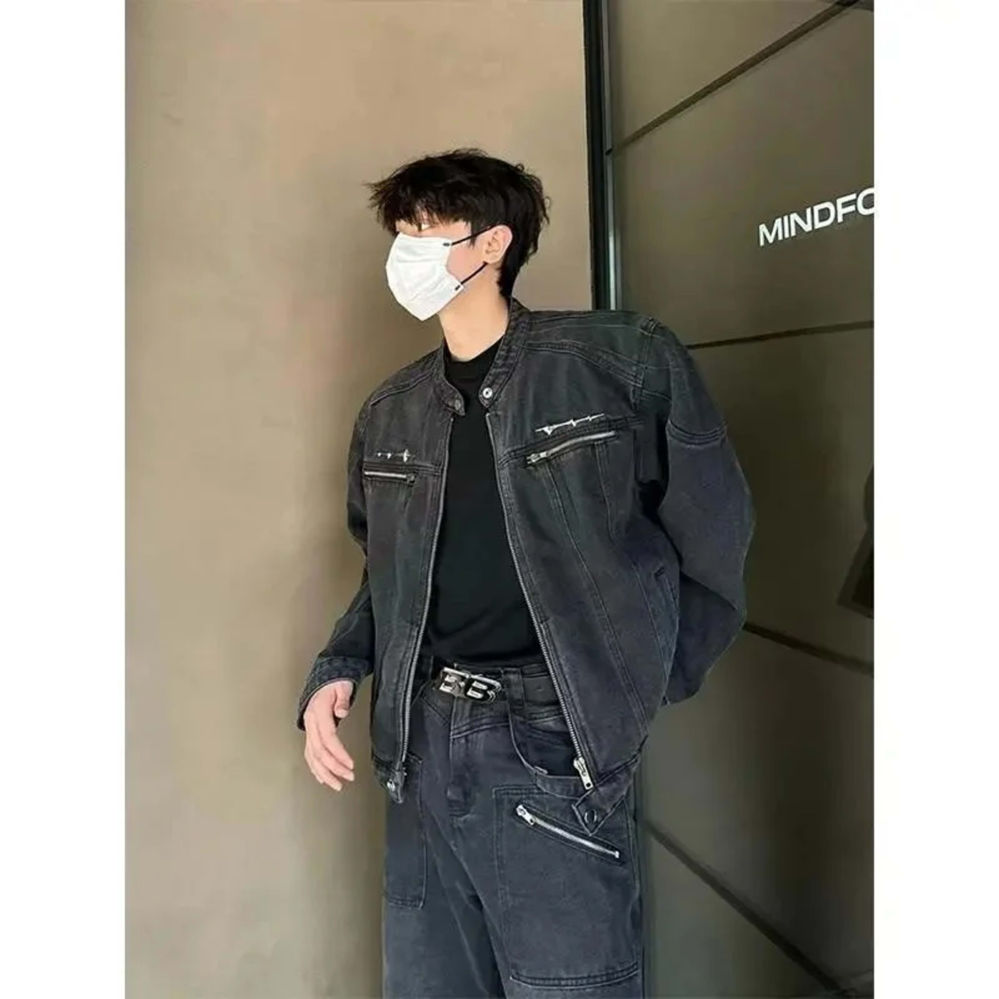 Mens Jacket Man Coat Jeans Collegiate University Academic Campus Education School Student Youth Learning Knowledge Wisdo 2