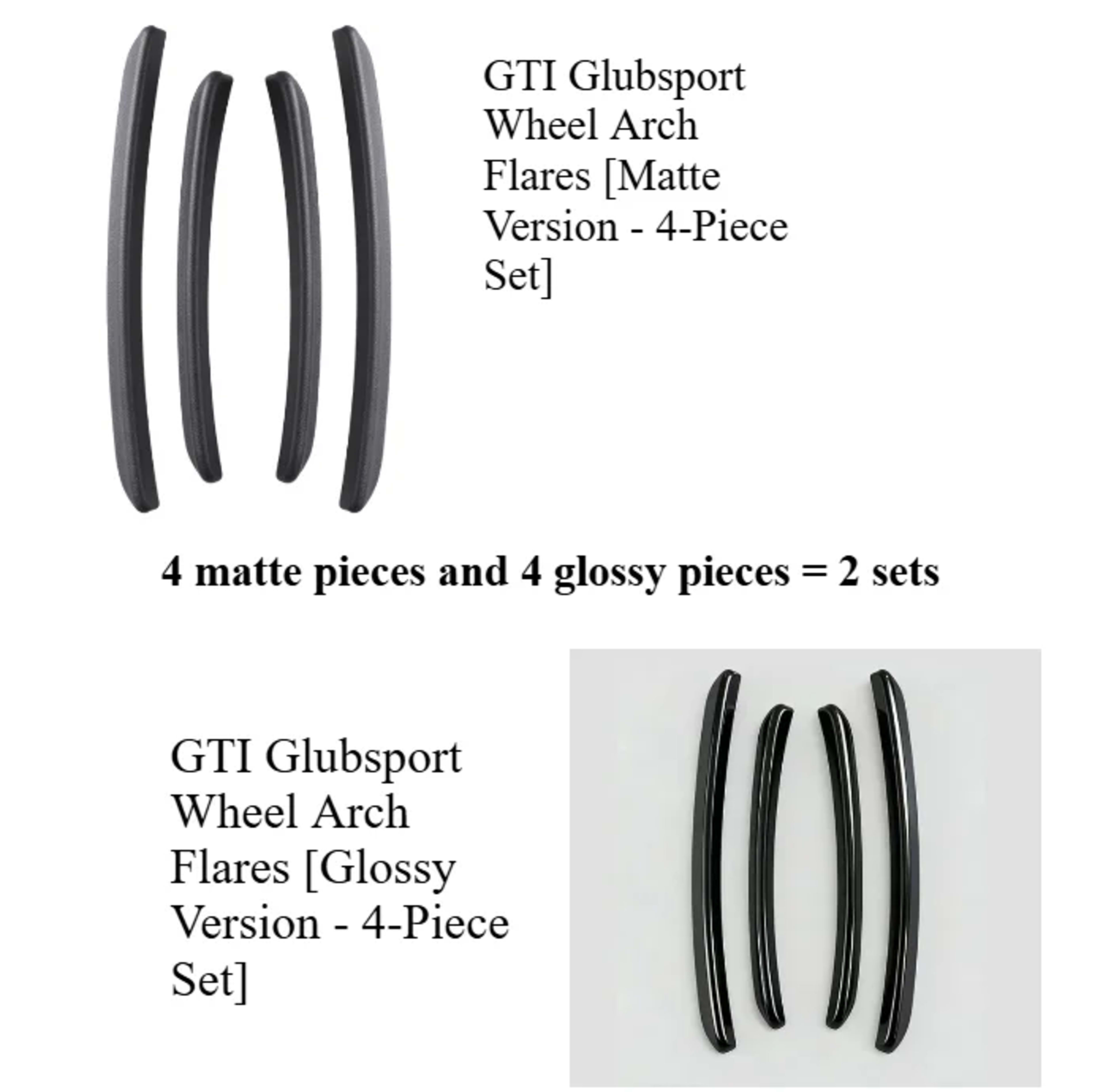 Car Accessories Popular  A Set Sut for Mud Flaps Arch Wheel Eyebrow Lips Strips Sticker Trim for Golf 8 Car Fender Flare 8