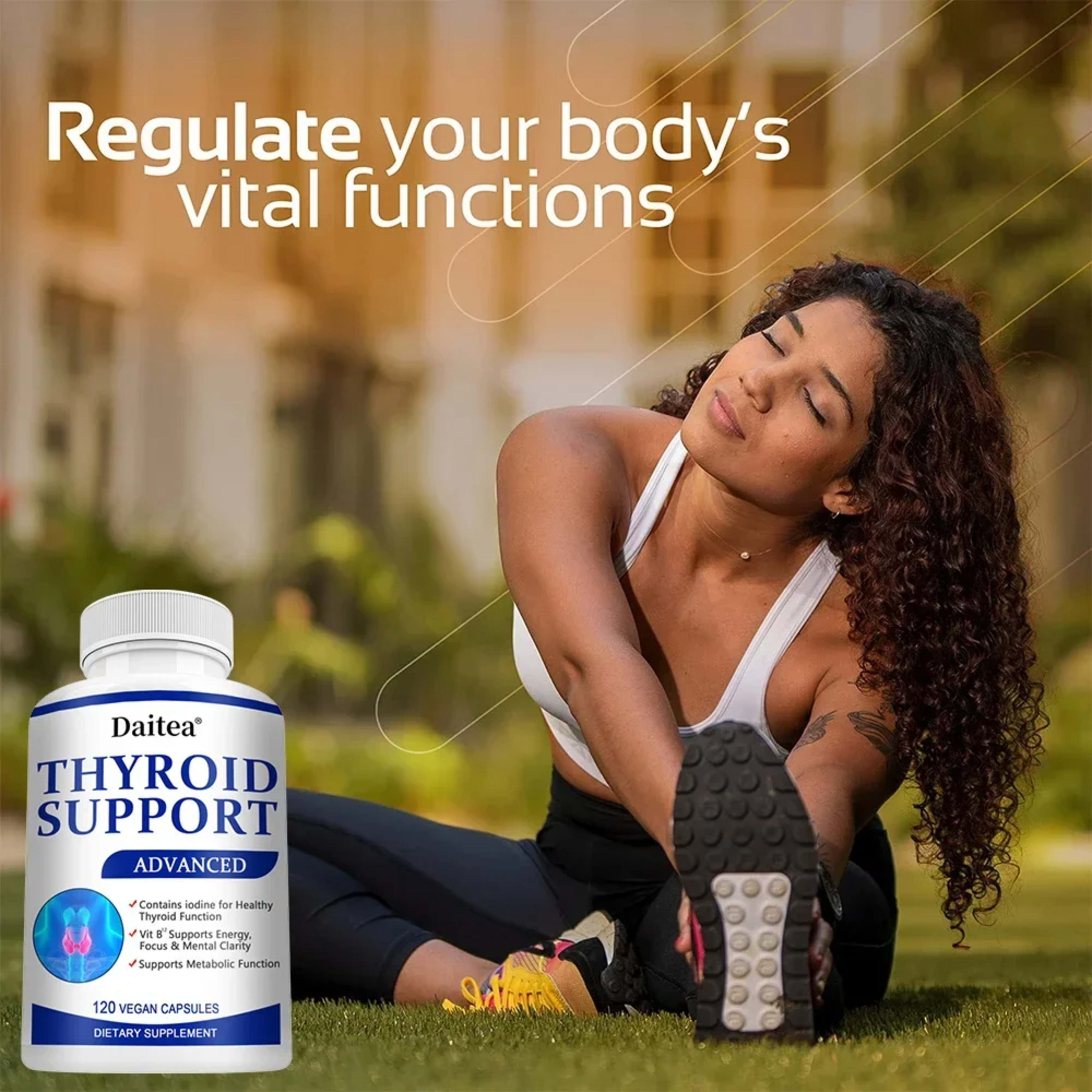 Thyroid Supplement with L-tyrosine, Iodine, Zinc & Selenium - Promotes Memory, Cognitive, Thyroid Health and Metabolism, 3
