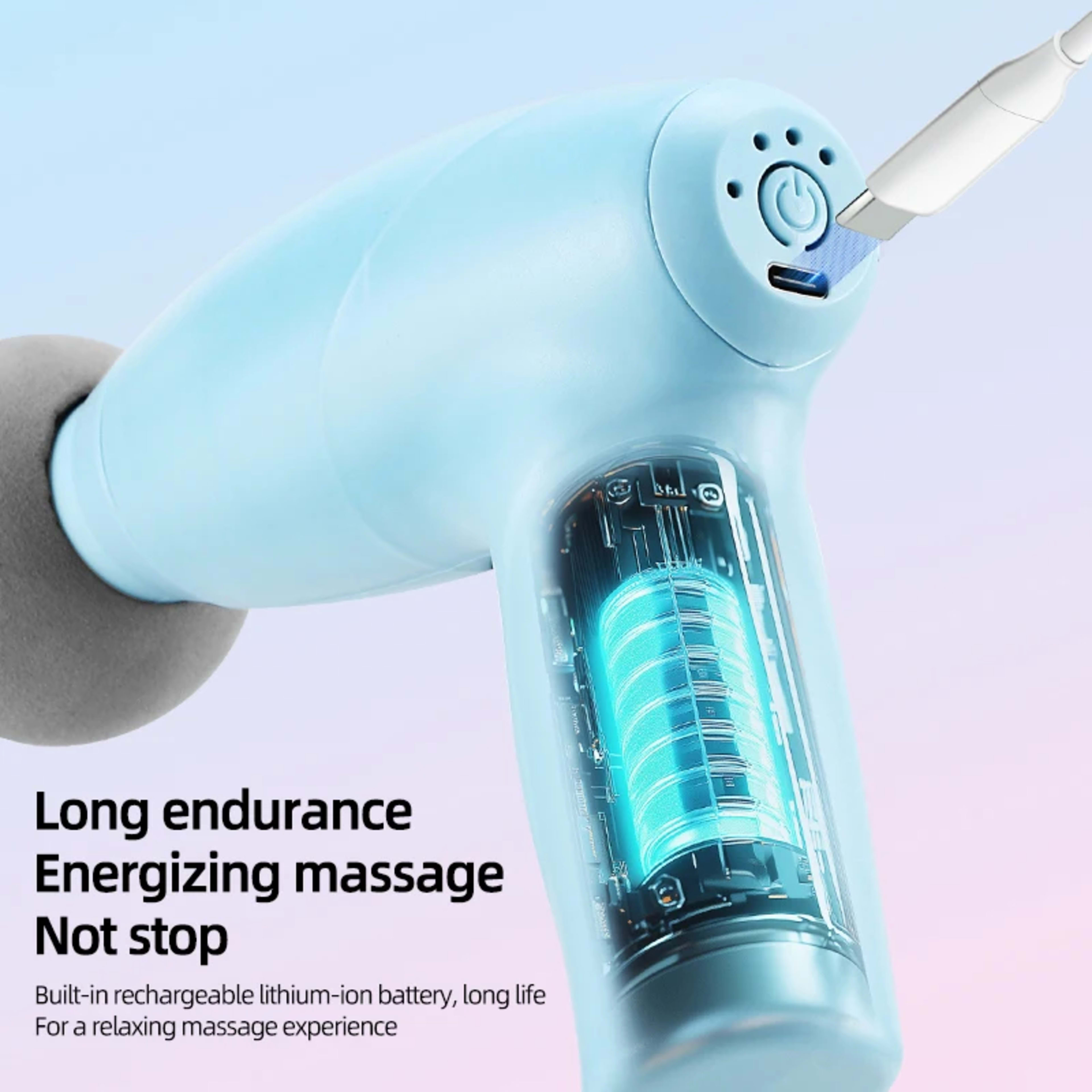 Electric massage gun, hand-held muscle relaxor, fascia gun, fitness exercise, deep shoulder, neck, back massager, home m 2