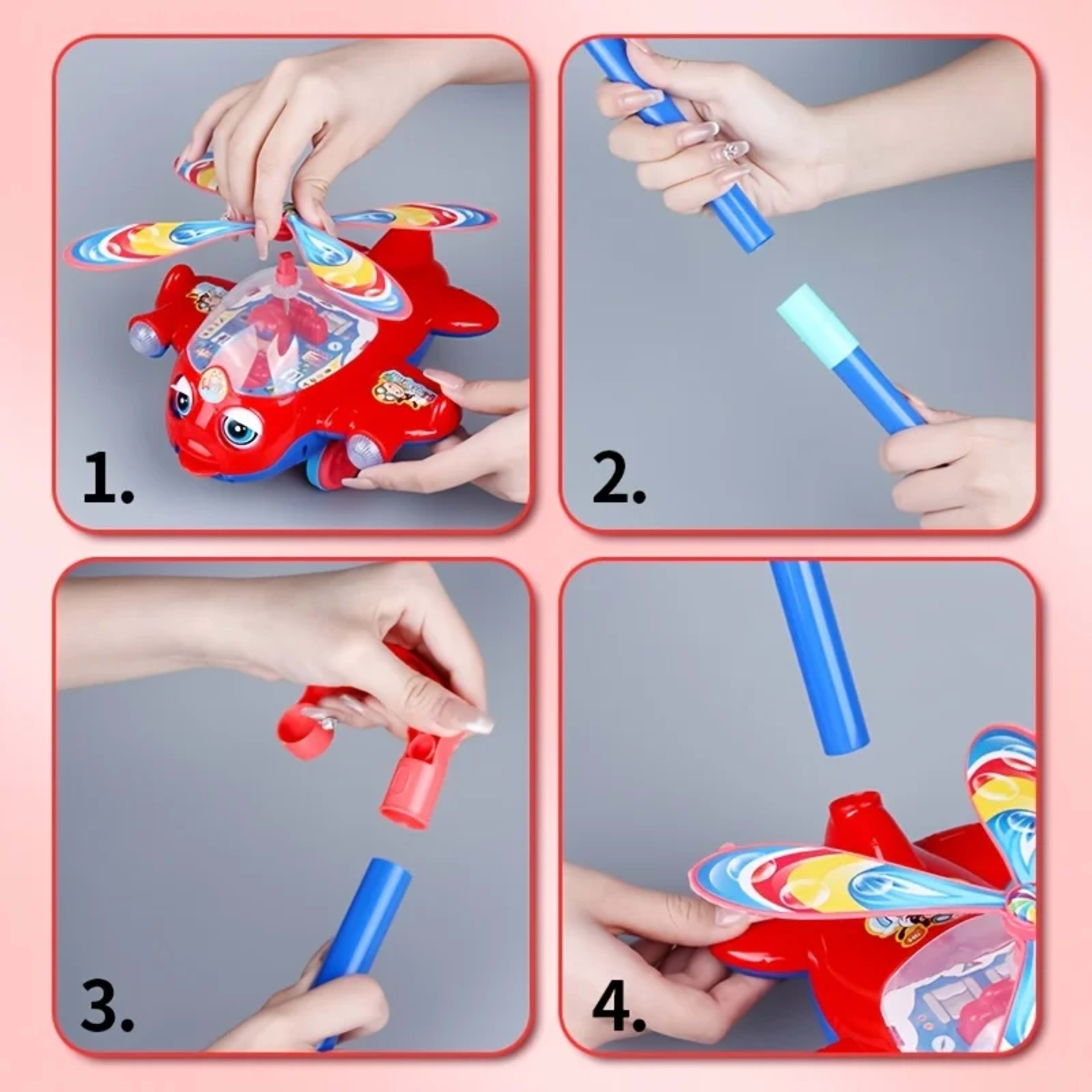 Baby Walker Toy Hand Push Toddler Toy Plane Car Toy Push Along Walking Toy for Kids Children Boys Girls Outdoor 6