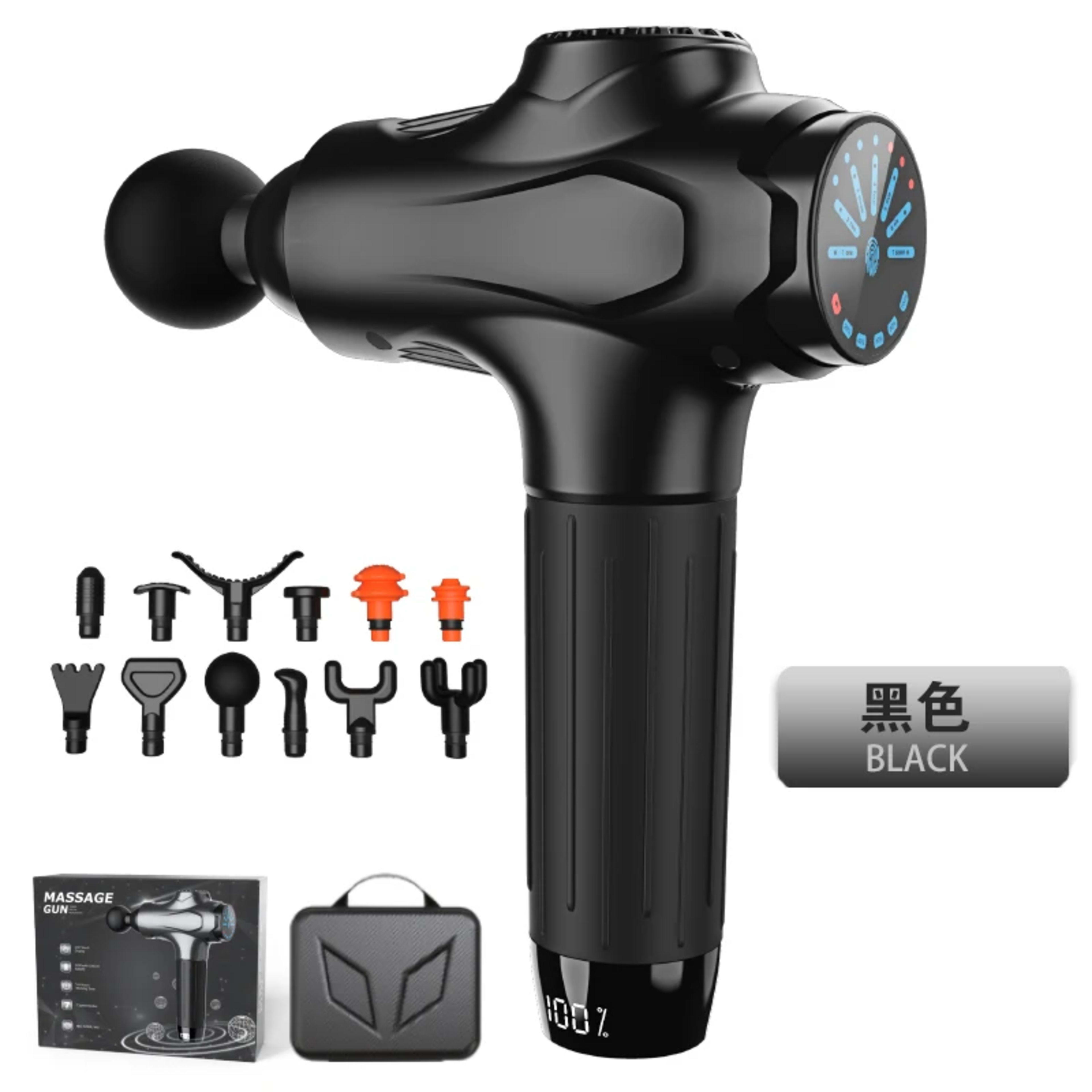 Professional Massage Guns12 Heads Smart Massage Gun For Body Neck Back Electric Handheld Fascia Gun Muscle Relaxation Ma 8