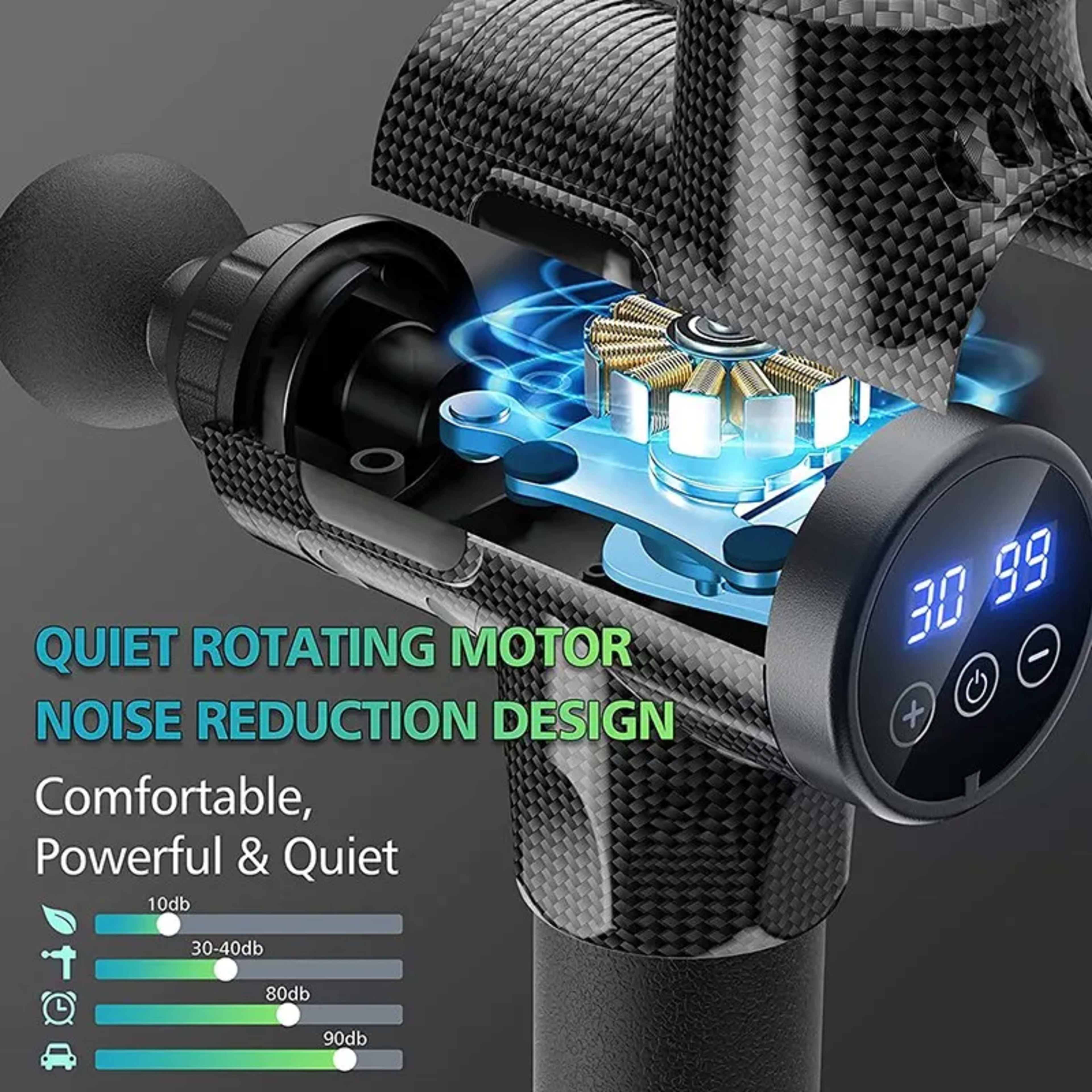 30 Level Massage Gun Fascia Deep Muscle Relax Body Neck Massager Electric Fitness Equipment Noise Reduction Male Female 4