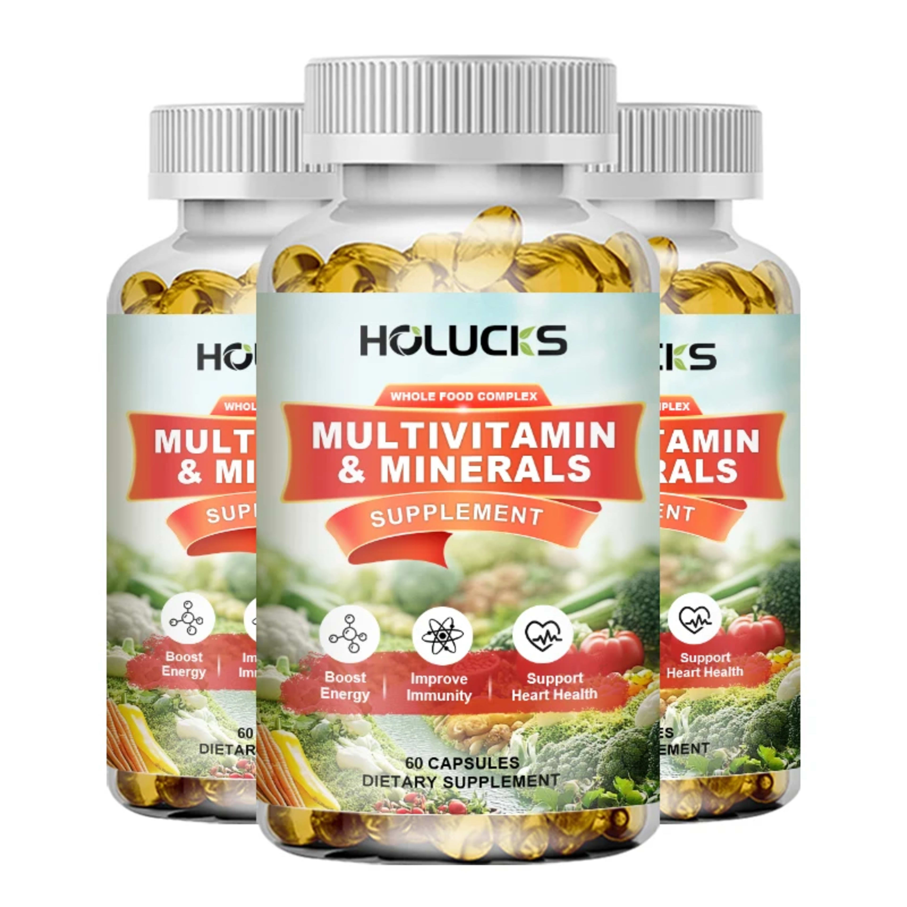 Whole Food Multivitamin Supplement, with Chelated Minerals, Supports Digestion, Skin Health & Antioxidant Defense for Ad