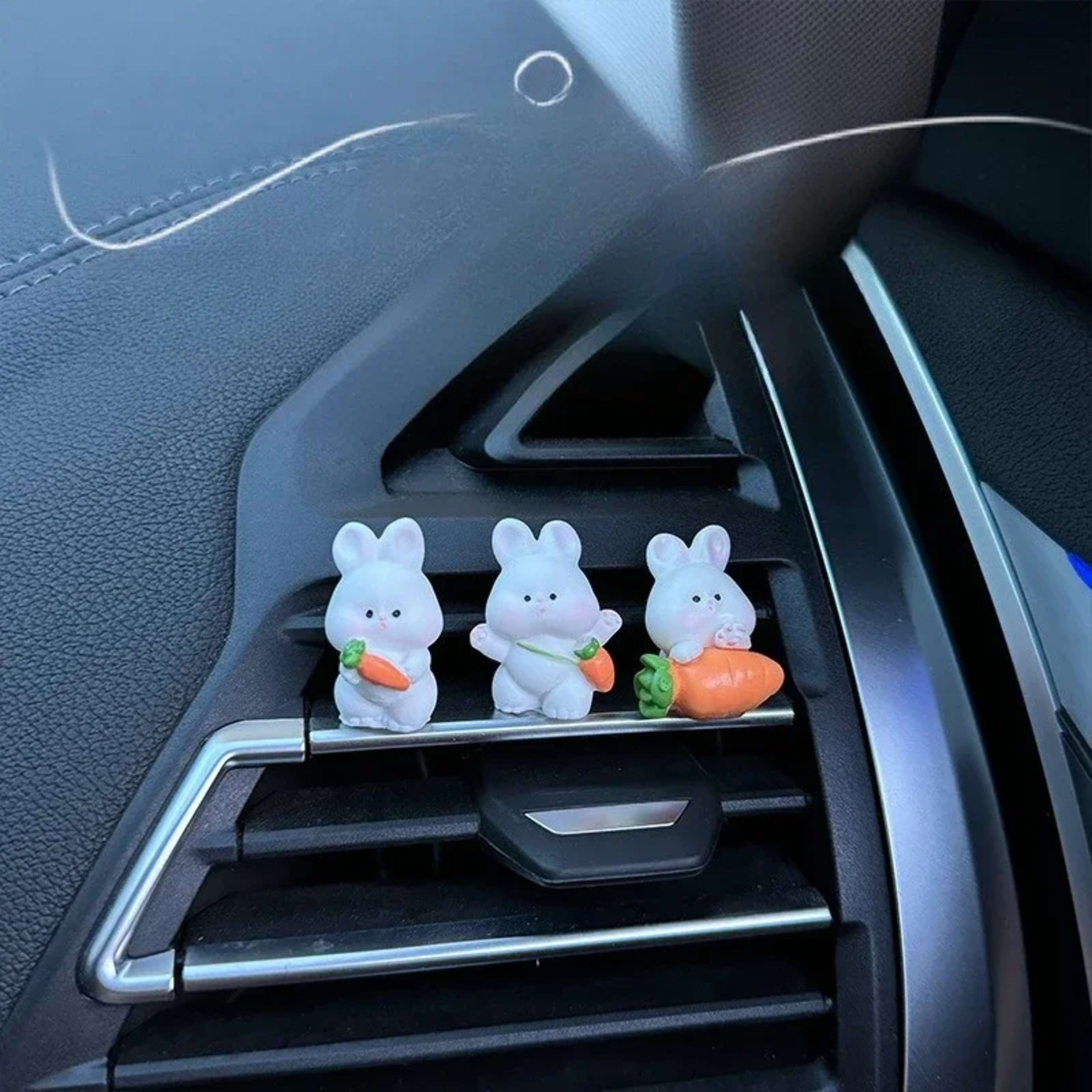 Car interior accessories, car center console decorations, cute bunny car accessories, electric vehicle accessories 3
