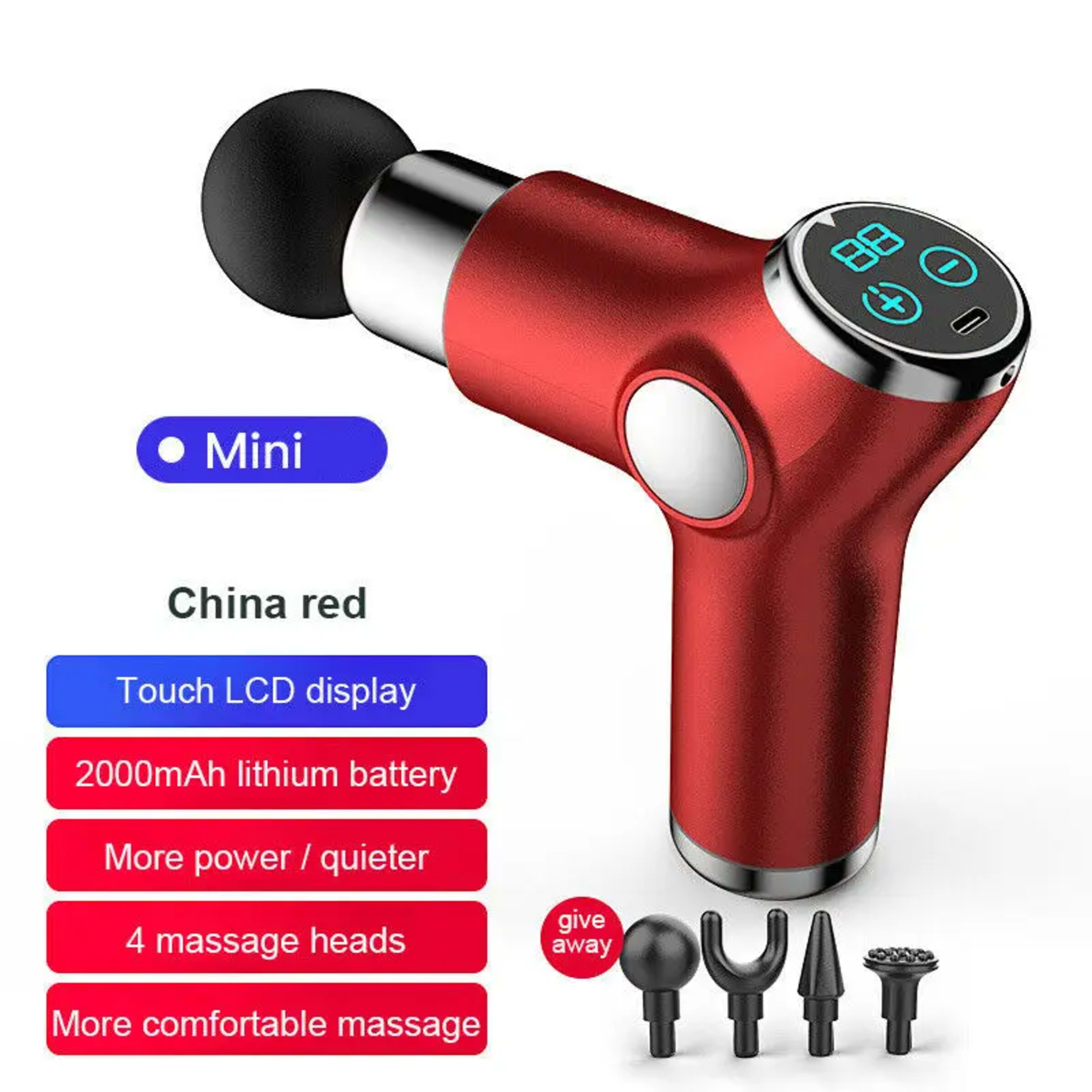 Massage Gun Deep Tissue Percussion Muscle Massager Fascial Gun For Pain Relief Body Neck Vibrator Fitness перкуссионный  13