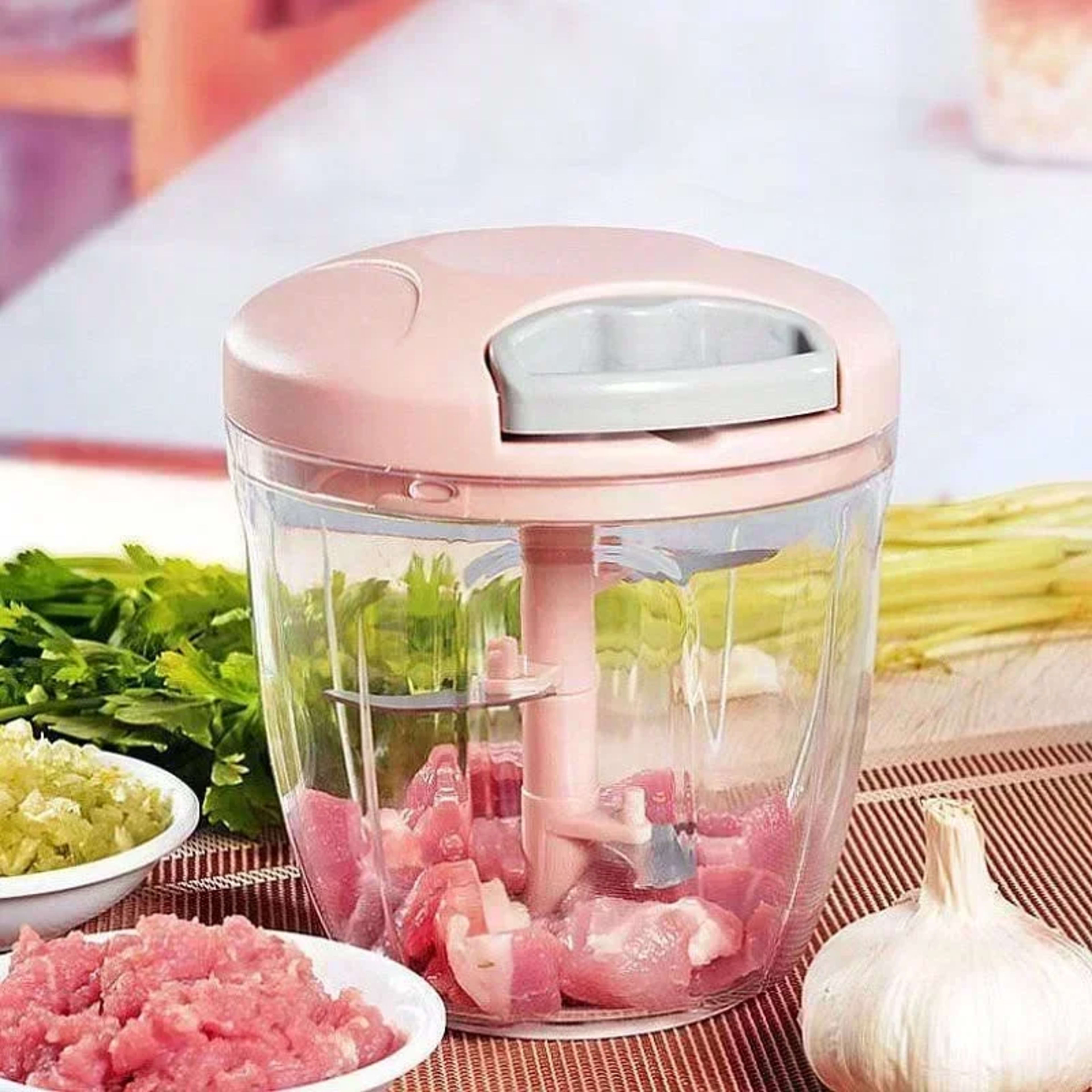 Kitchen Householde Manual Garlic Press Multi-function Grinding Chopper Food Vegetables Cutter Meat Kitchen Gadgets Mashe 3