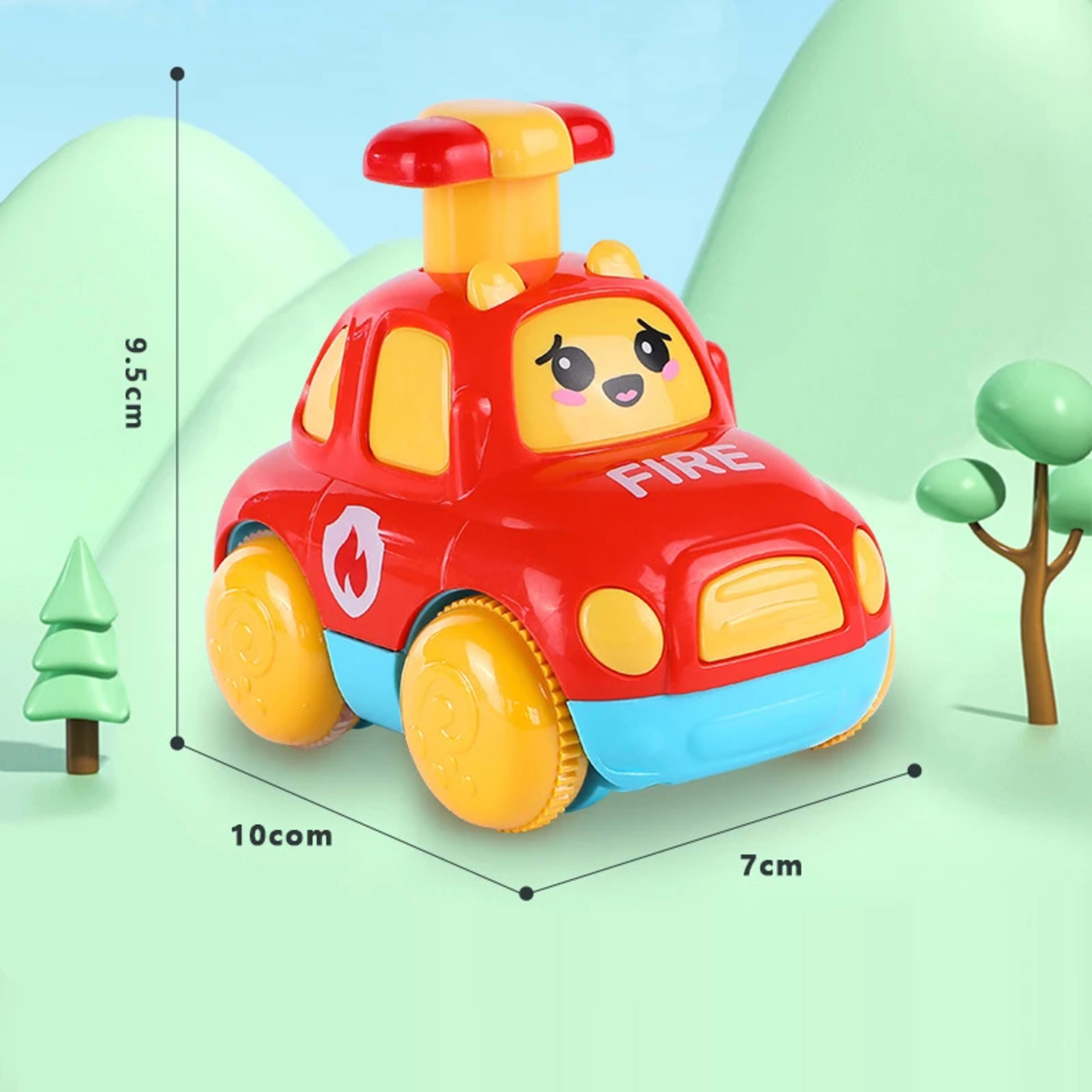 Kids Toys Cars Cartoon Press Inertia Car Toy Fire Engine Ambulance Cars Models Montessori Baby Toys for Boys Girls 1 to  10
