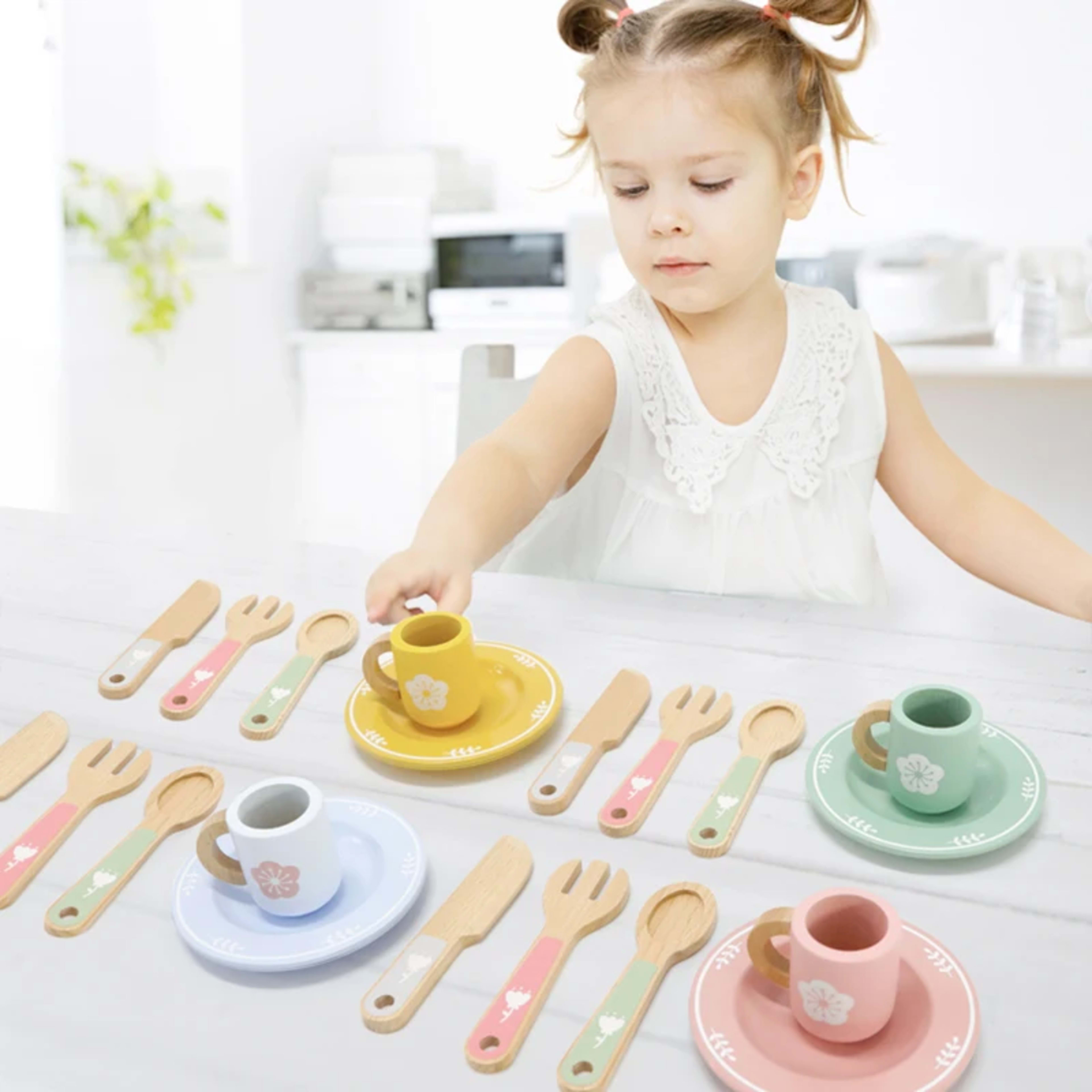 Baby wooden toy Kitchen toy wooden tableware set toy baby role play Educational Cosplay preschool toy gifts for kids 3
