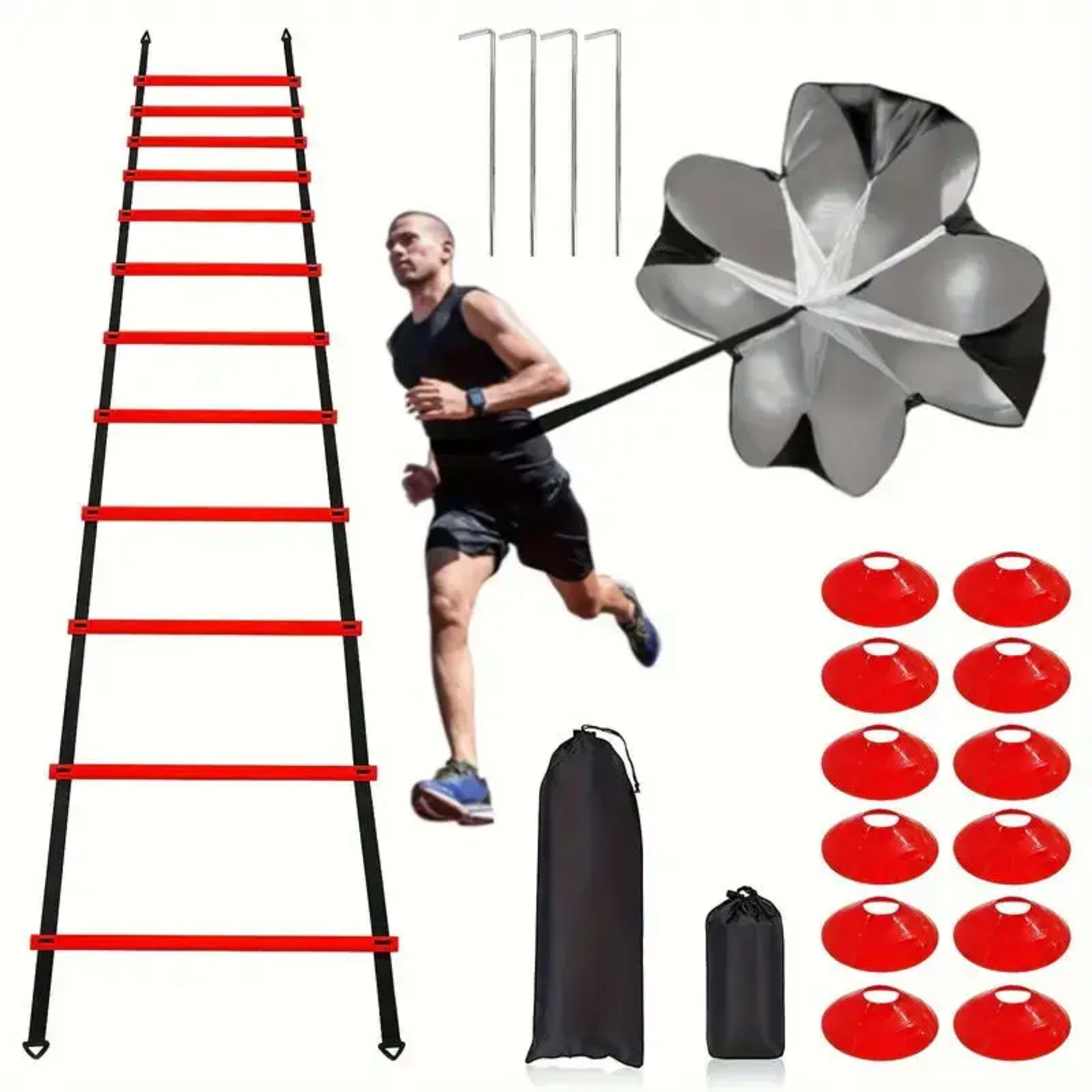 1set Football Soccer Training Equipment Fitness Speed Training Resistant Parachute Chute Running Umbrella 7