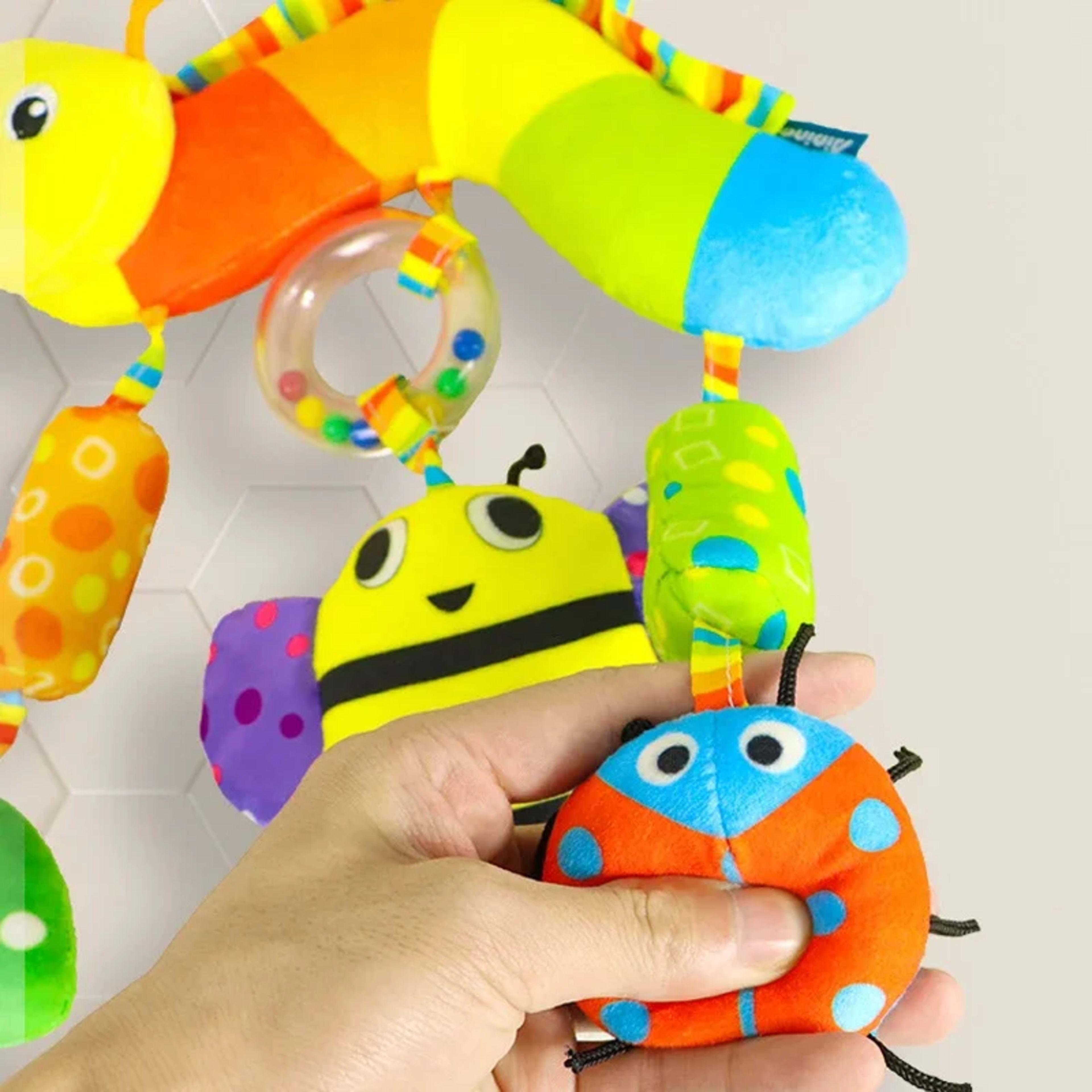 Baby Toys for 0 3 6 12 Months Rainbow Activity Plush Animal Stroller Hanging Toy for Baby Car Seat Crib Travel Sensory B 4