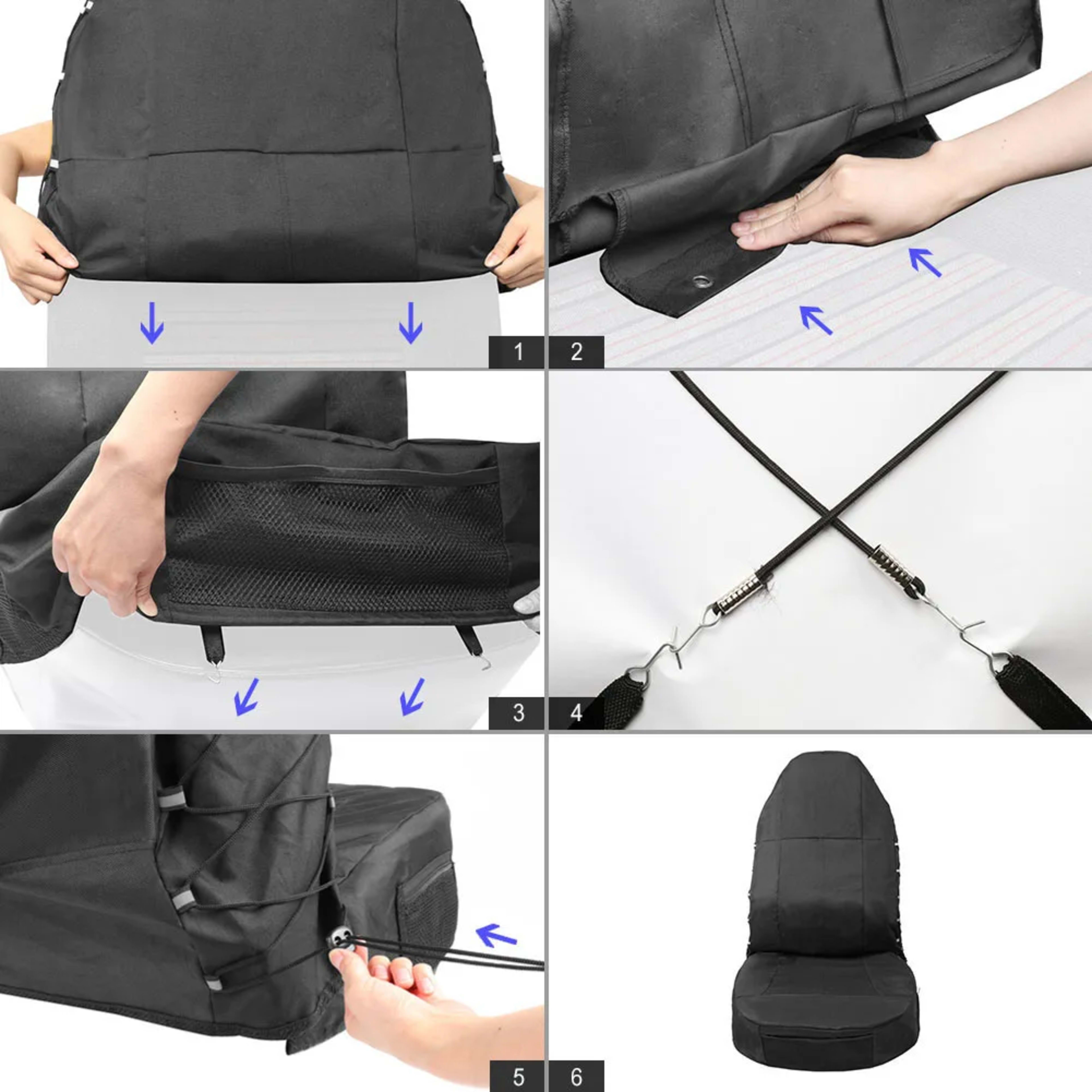 Car Front Seat Cover Auto Accessories Elements Personal Protector with Storage Pockets Car Part Ornaments for TIROL 3