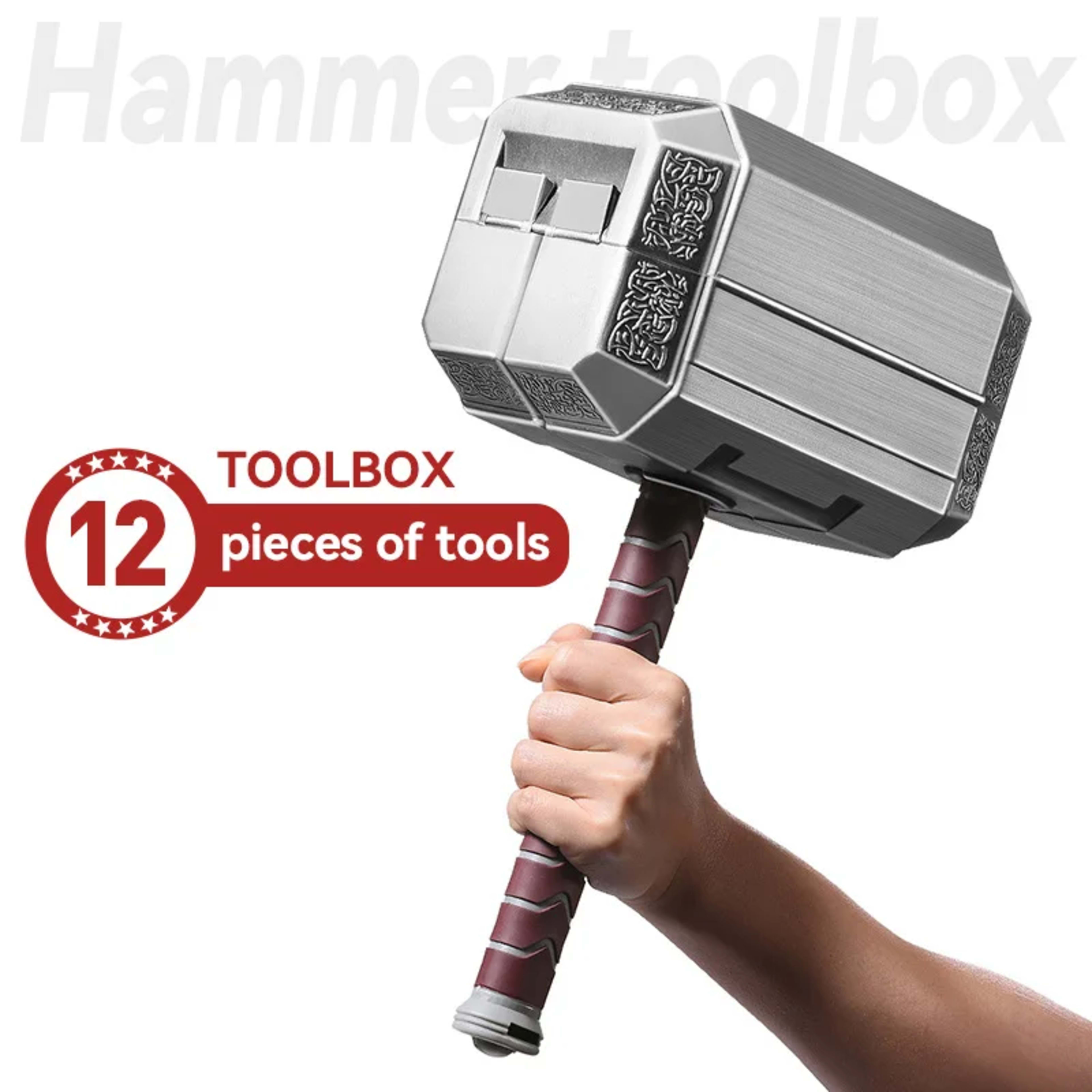 12-in-1 Hammer-Shaped Multi-Function Tool Kit – Portable DIY Repair Set with Screwdriver, Wrench & Pliers for Home & Car