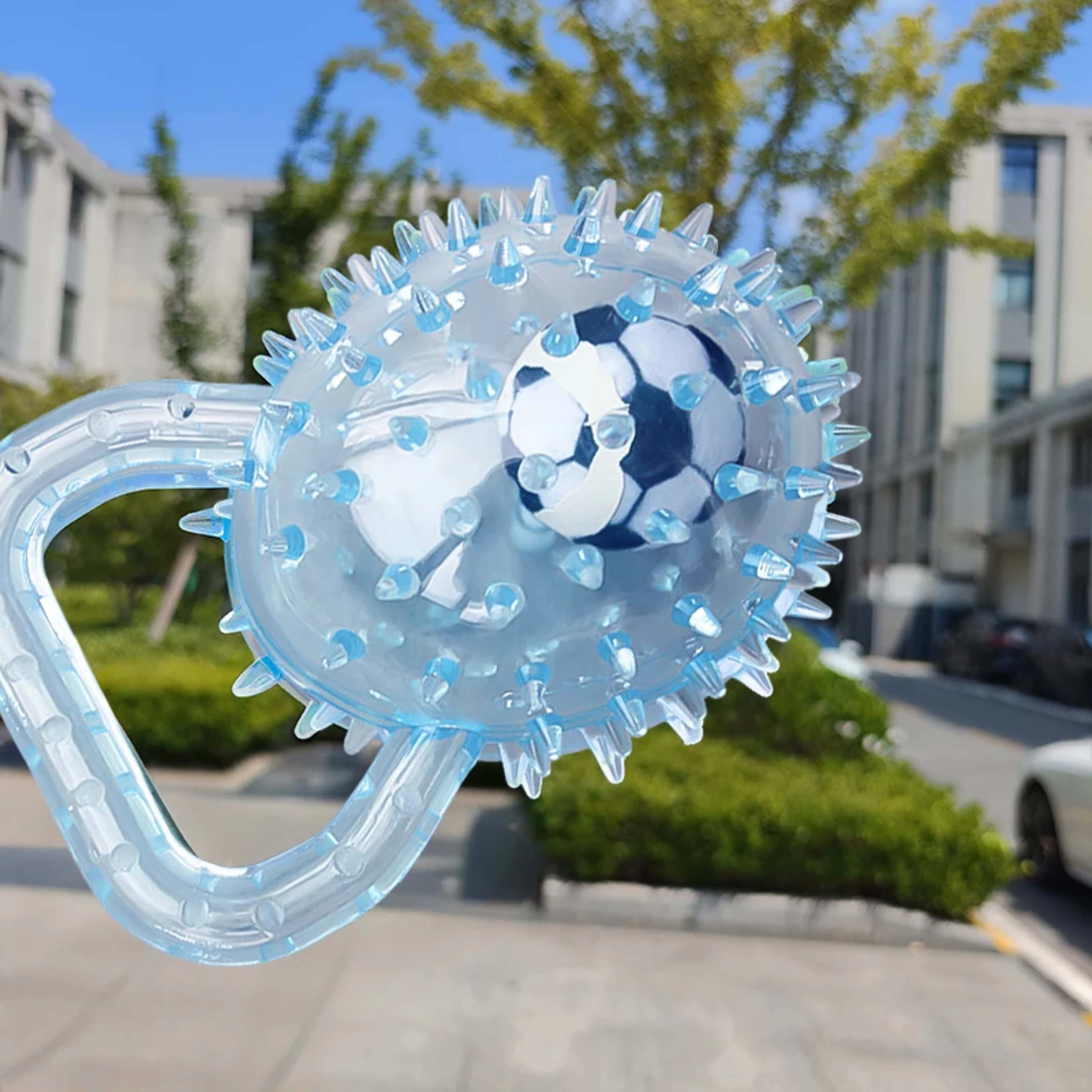 Pet dog toy with Football and Soft Thorn, made of soft rubber, suitable for large, medium and small dogs. 11