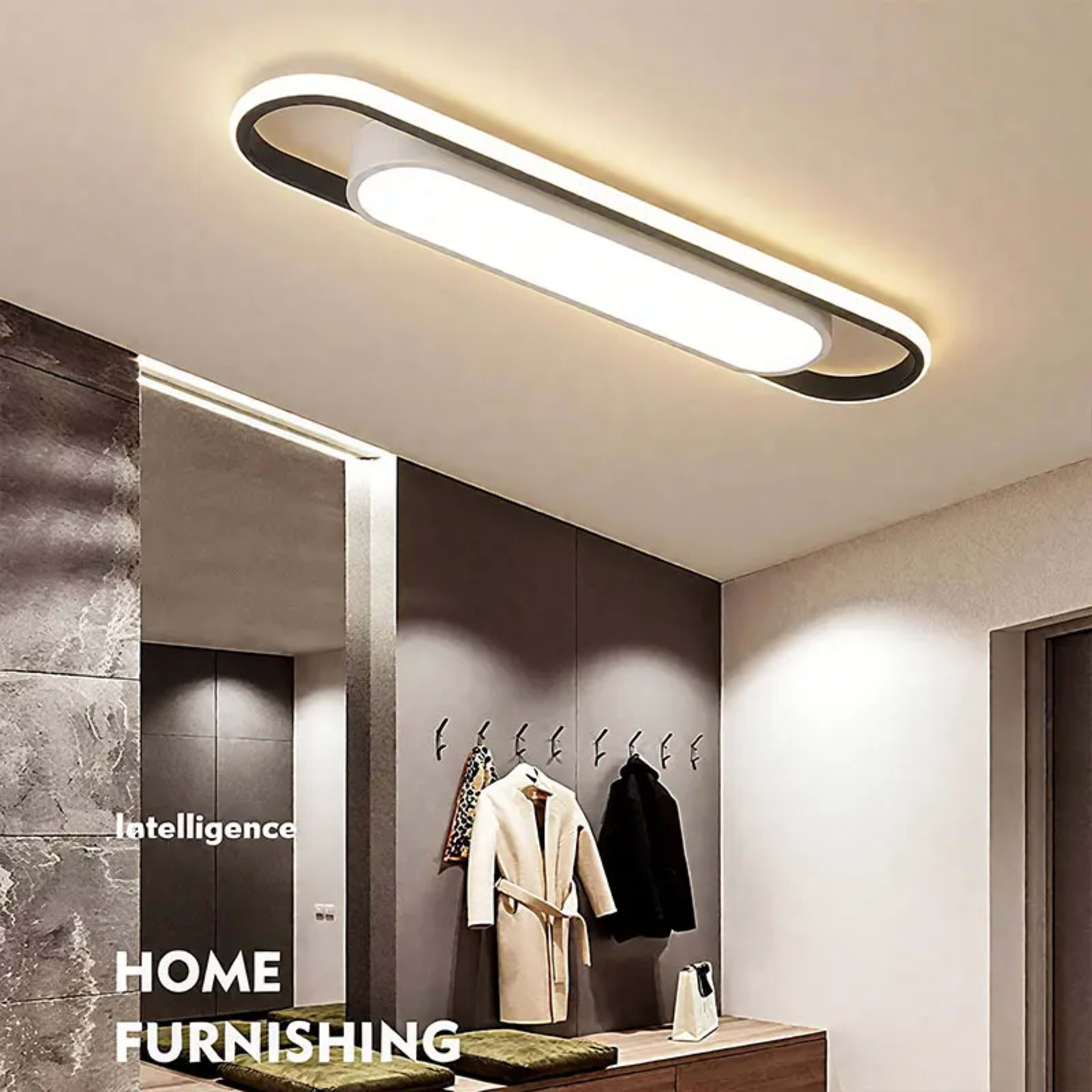 LED Modern Ceiling Light 220V Oval Strip Light Home Decor Corridor Light for Stairwells Balcony Living Room Lighting Fix