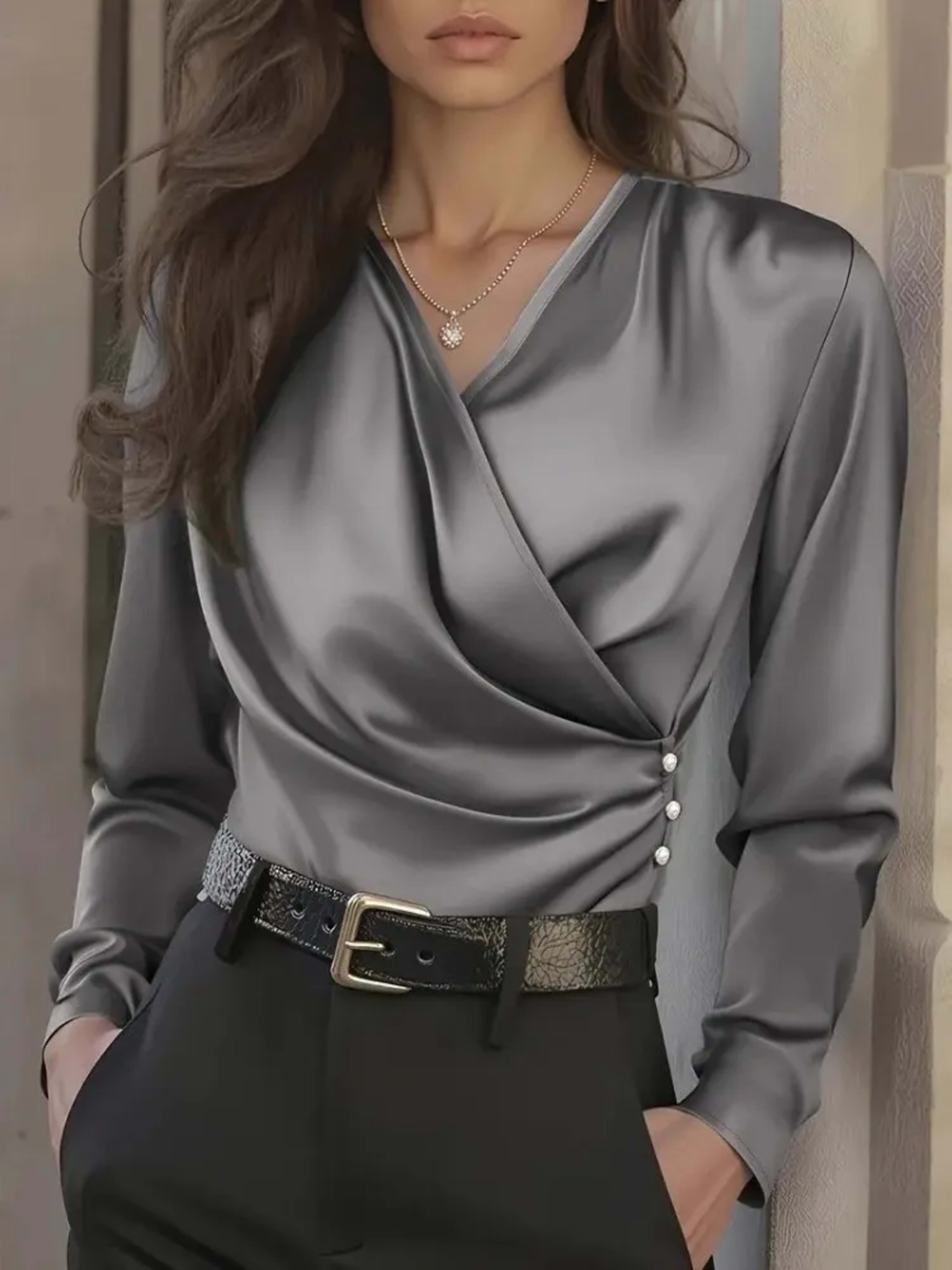 Women Blouses 2026 Spring Summer Long Sleeve Blouse Woman Blouse Shirt Office Elegant Work Shirt Top Blusas Mujer De Mod 3