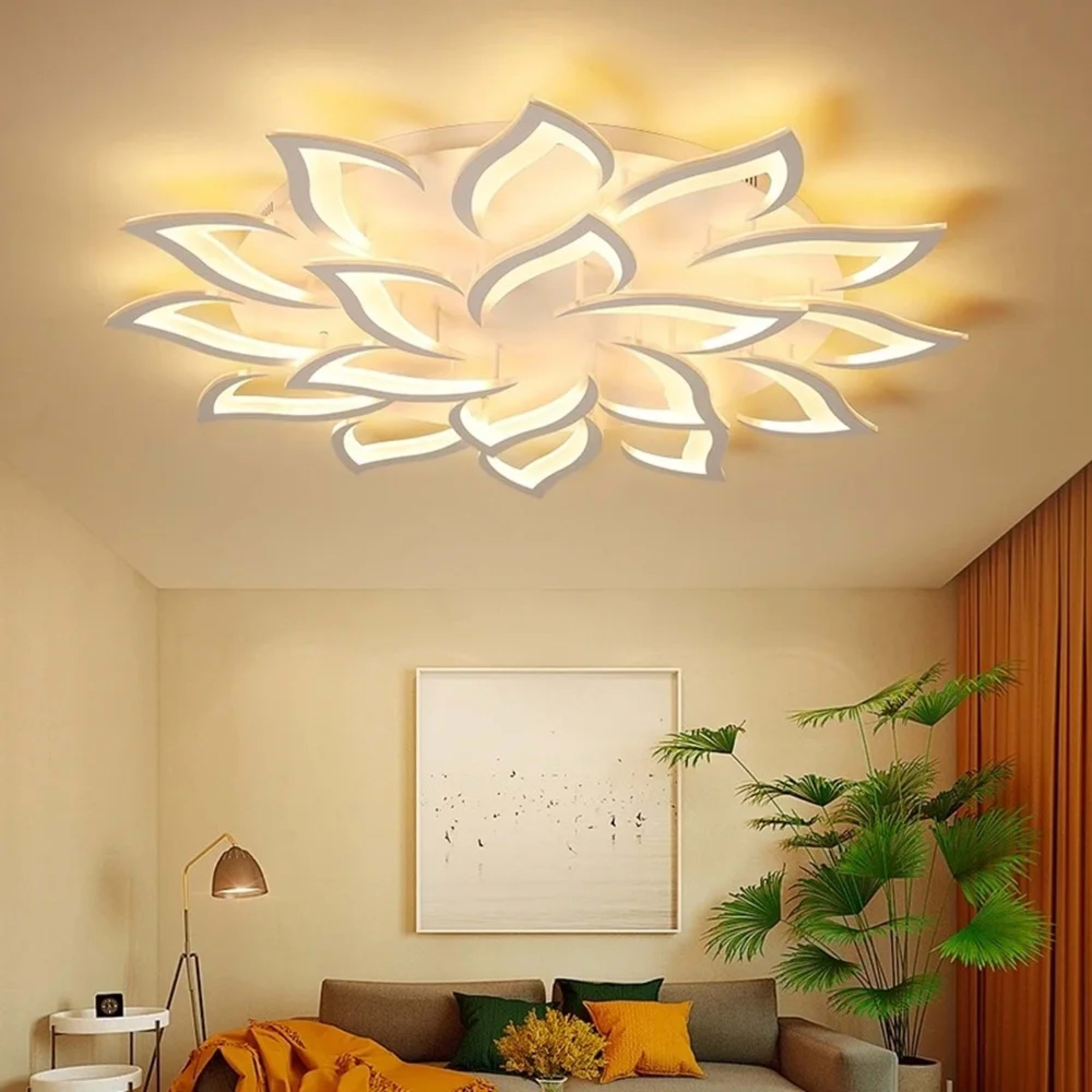 Modern LED Ceiling Light fixture Flower Design chandelier Dimmable Home Lighting Kitchen Living room Bedroom Ceiling Lam 2