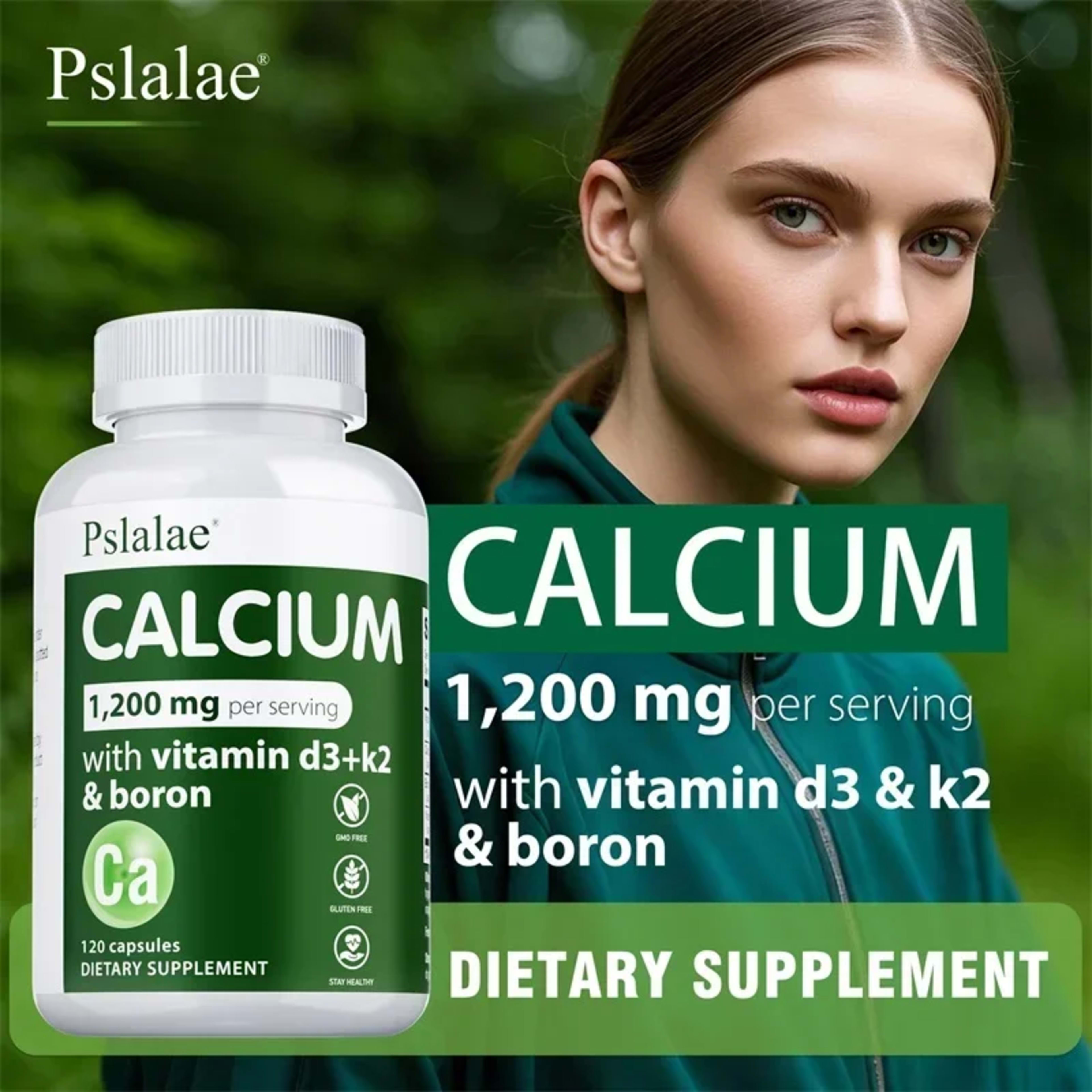 Calcium Supplement - Promotes Calcium Absorption, Boosts Energy, Strong Bones, Supports Heart & Muscle Health, Non-GMO 1