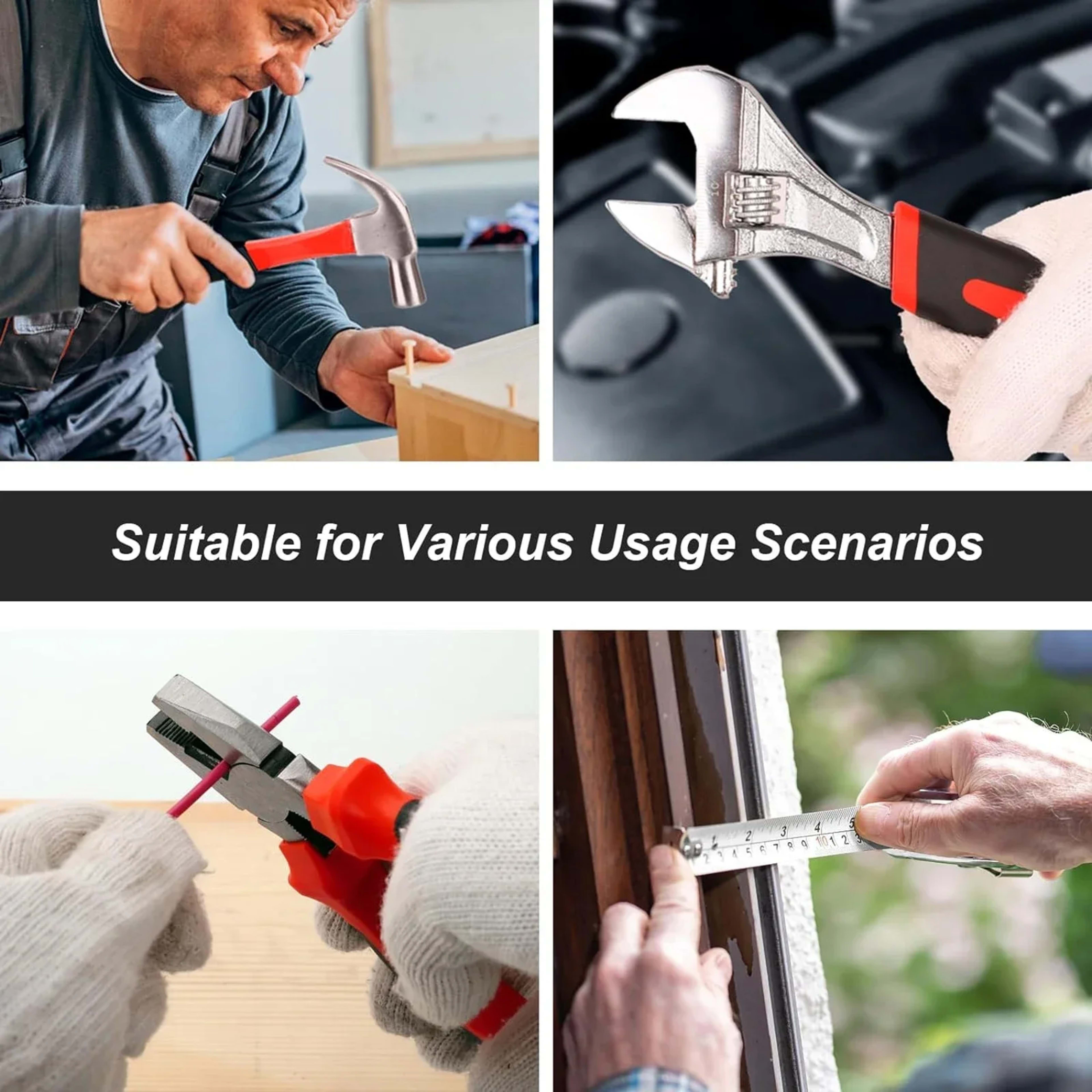 Household DIY Hardware Tools Set Toolbox Electrician Carpenter Multi Functional Portable Manual Repair Tool Combination  4