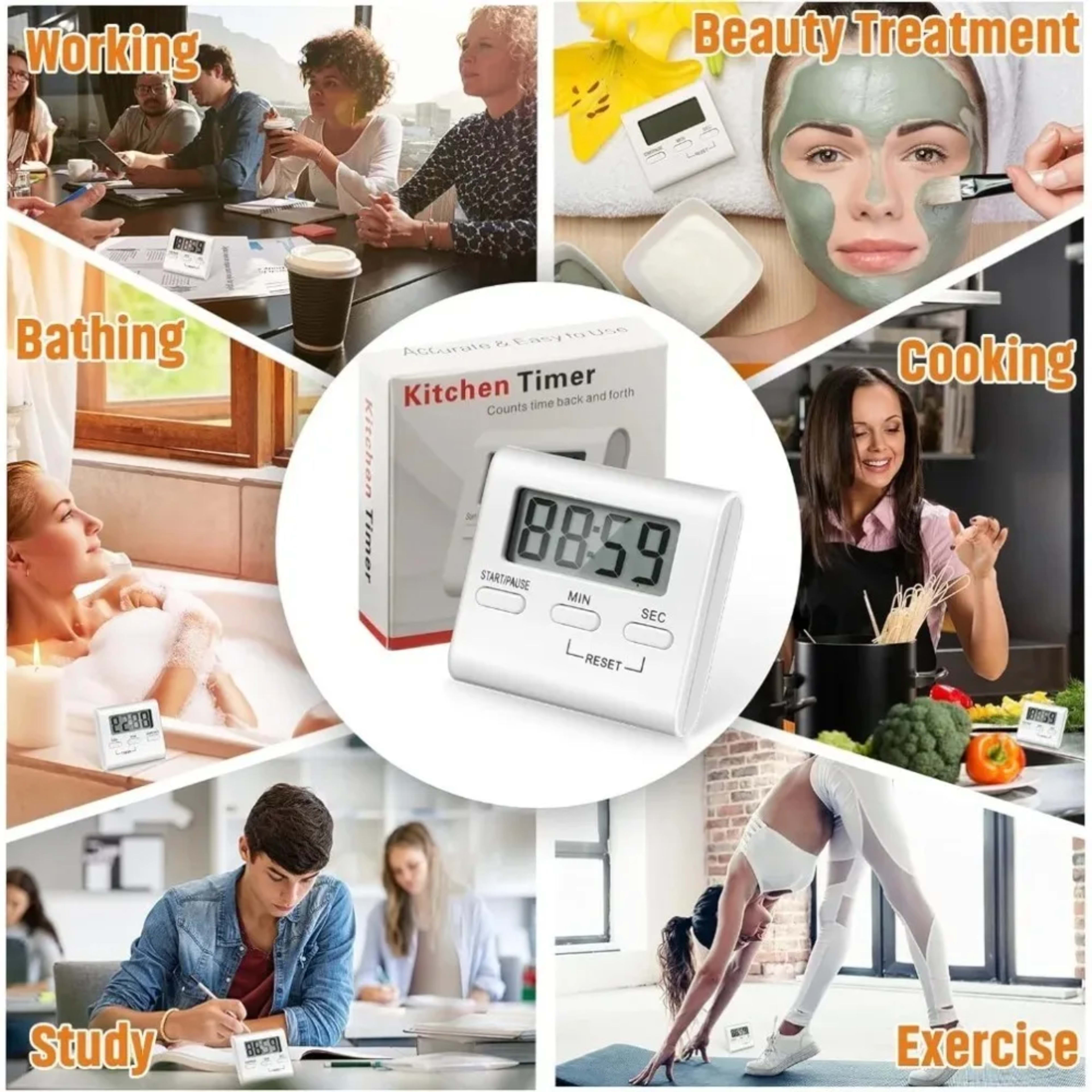Kitchen Reminder Magnetic Digital Timer for Cooking Timer with Back Stand with Loud Alarm Countdown Timer Kitchen Gadget 6