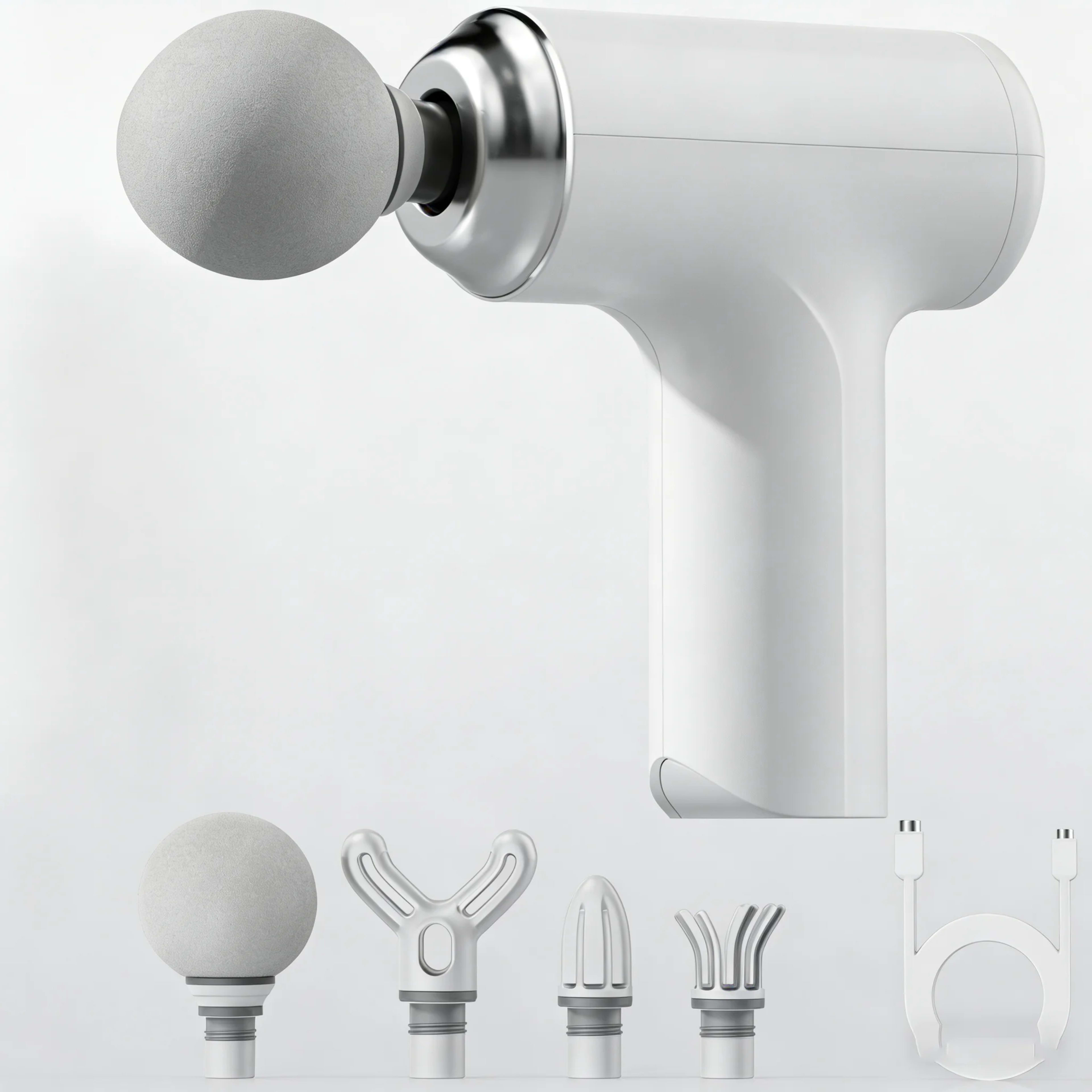 Portable Massage Gun with 4 Interchangeable Heads & LED Display - Full Body Percussion Massager for Deep Muscle Relaxati 1