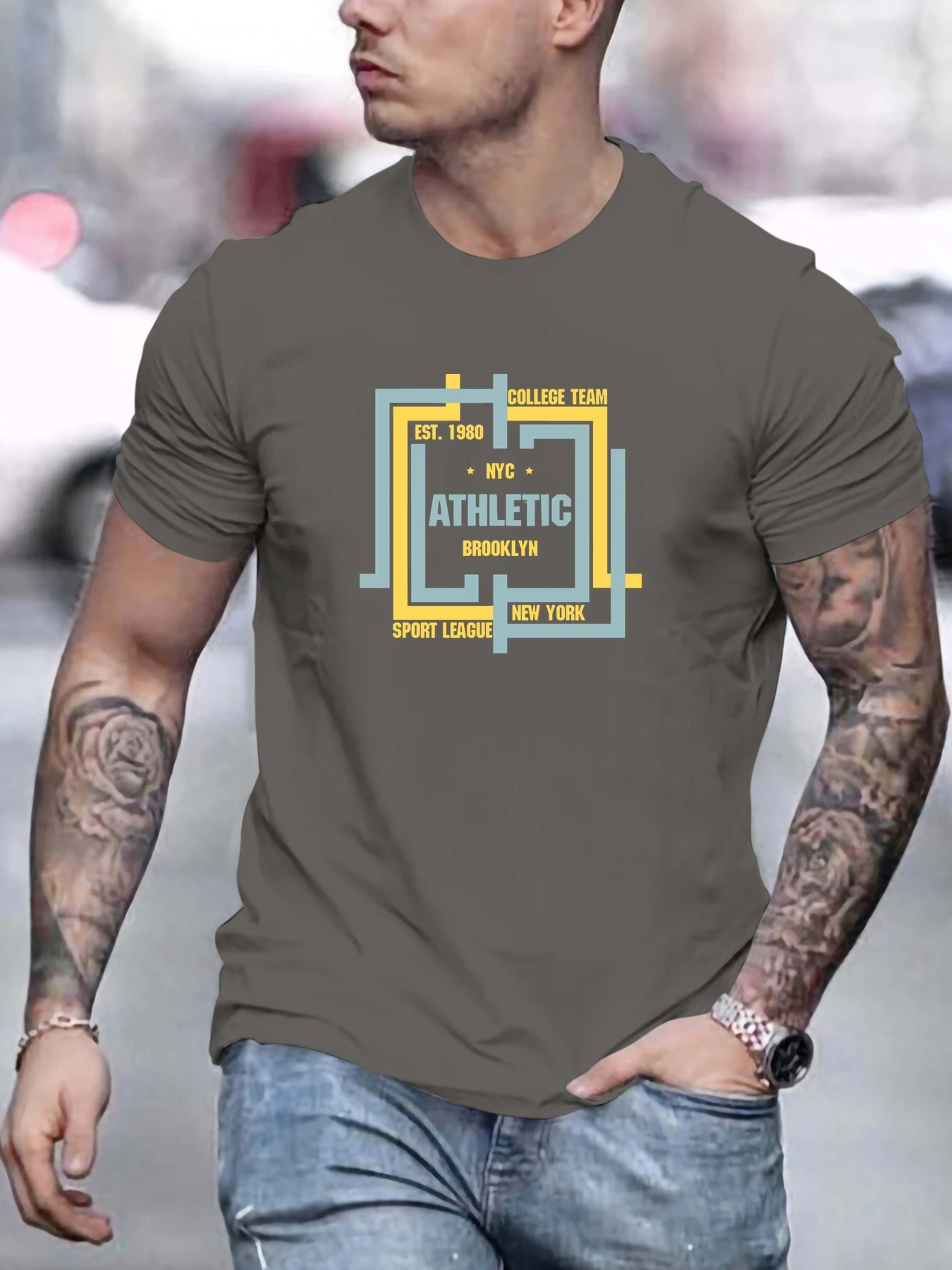 T Shirt for Man 100% Cotton Summer Round Neck Short Sleeve Graphic Print Breathable Streetwear Fashion Leisure Cool T-sh 10