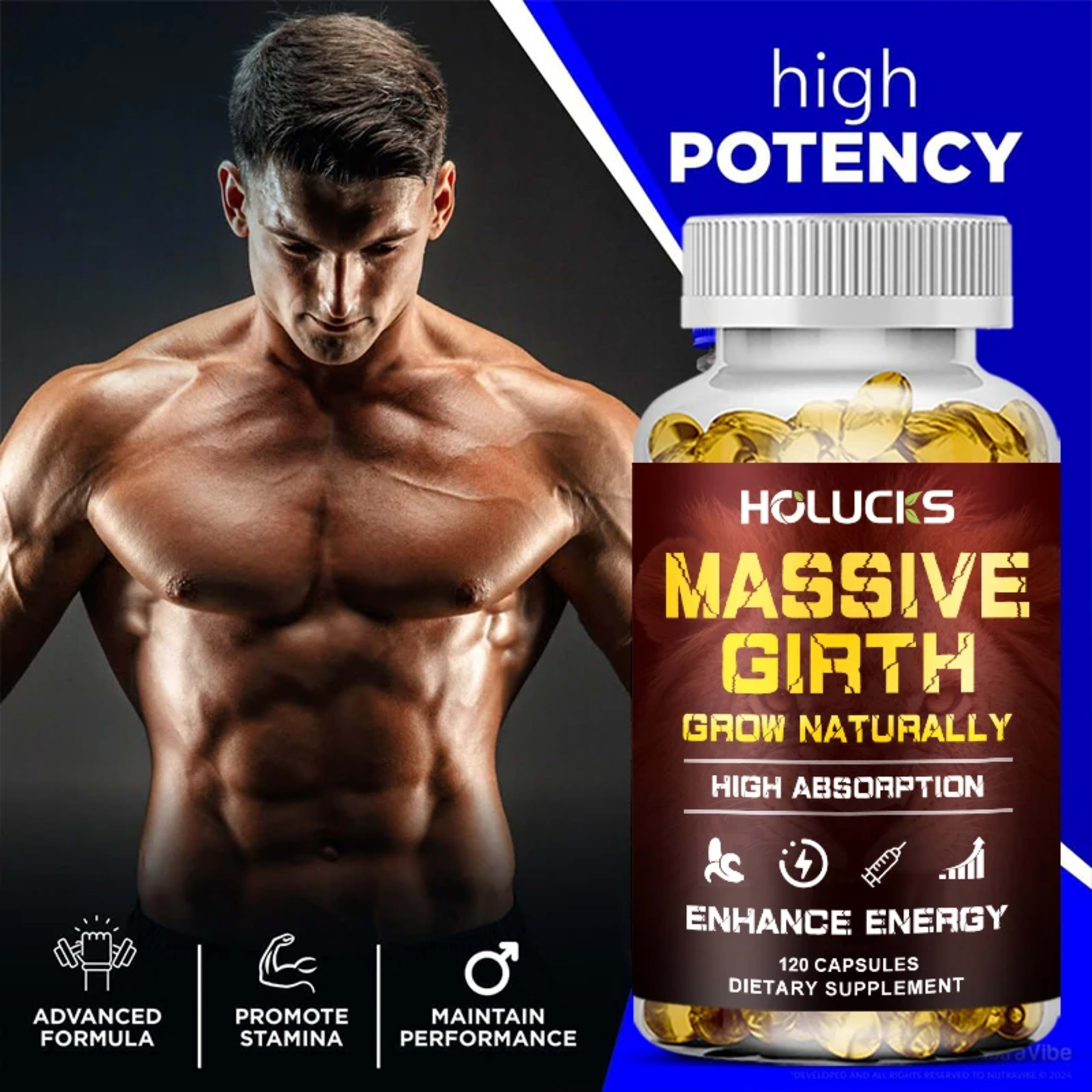 Men's Health Supplement Capsules, Enhances Performance & Energy, for Stamina, Muscle Strength Booster 4