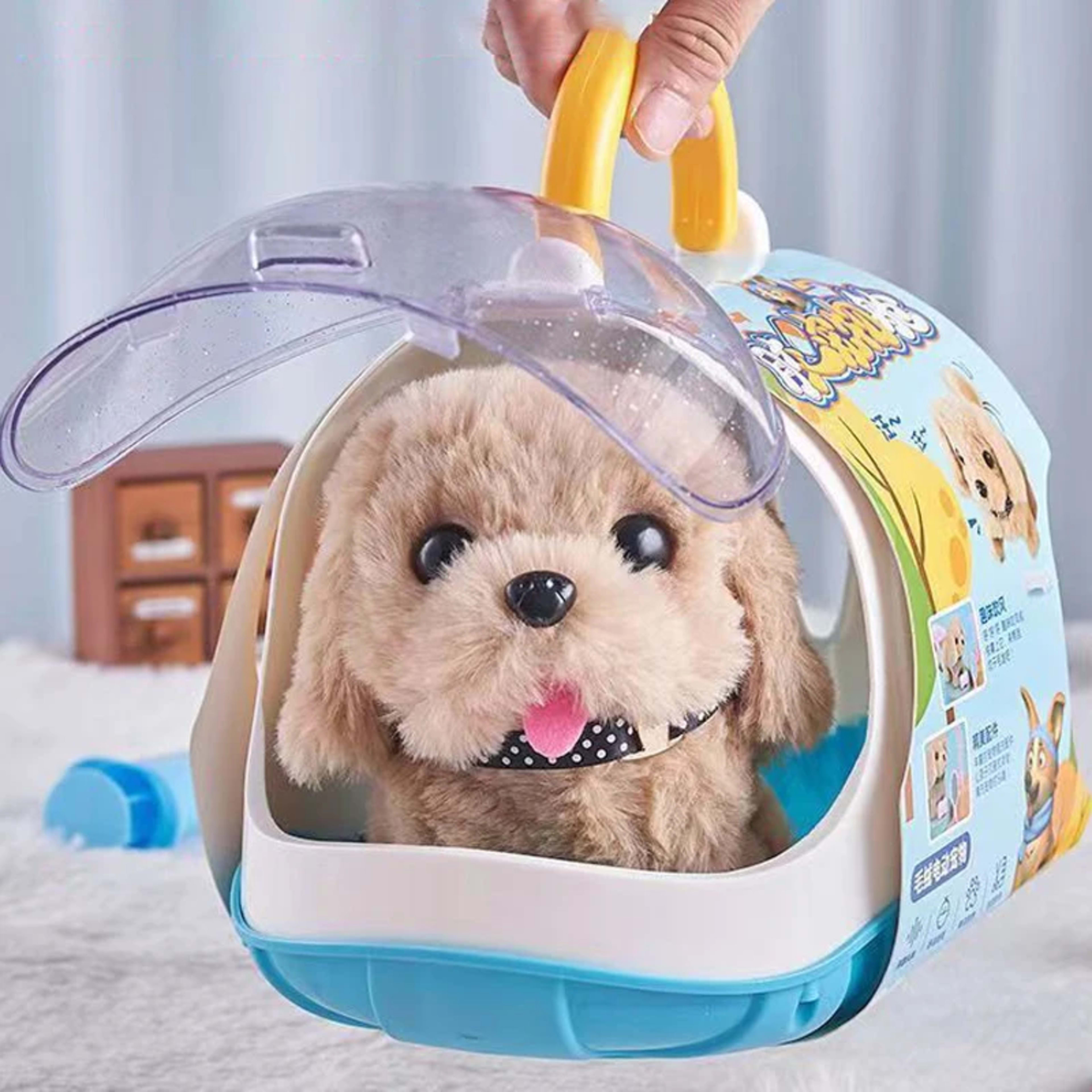 New Electronic Pet Dog Toy Walking Interactive Dog Plush Doll Toys Vibrating Automatic Moving Electric Puppy Gift For Ba 4