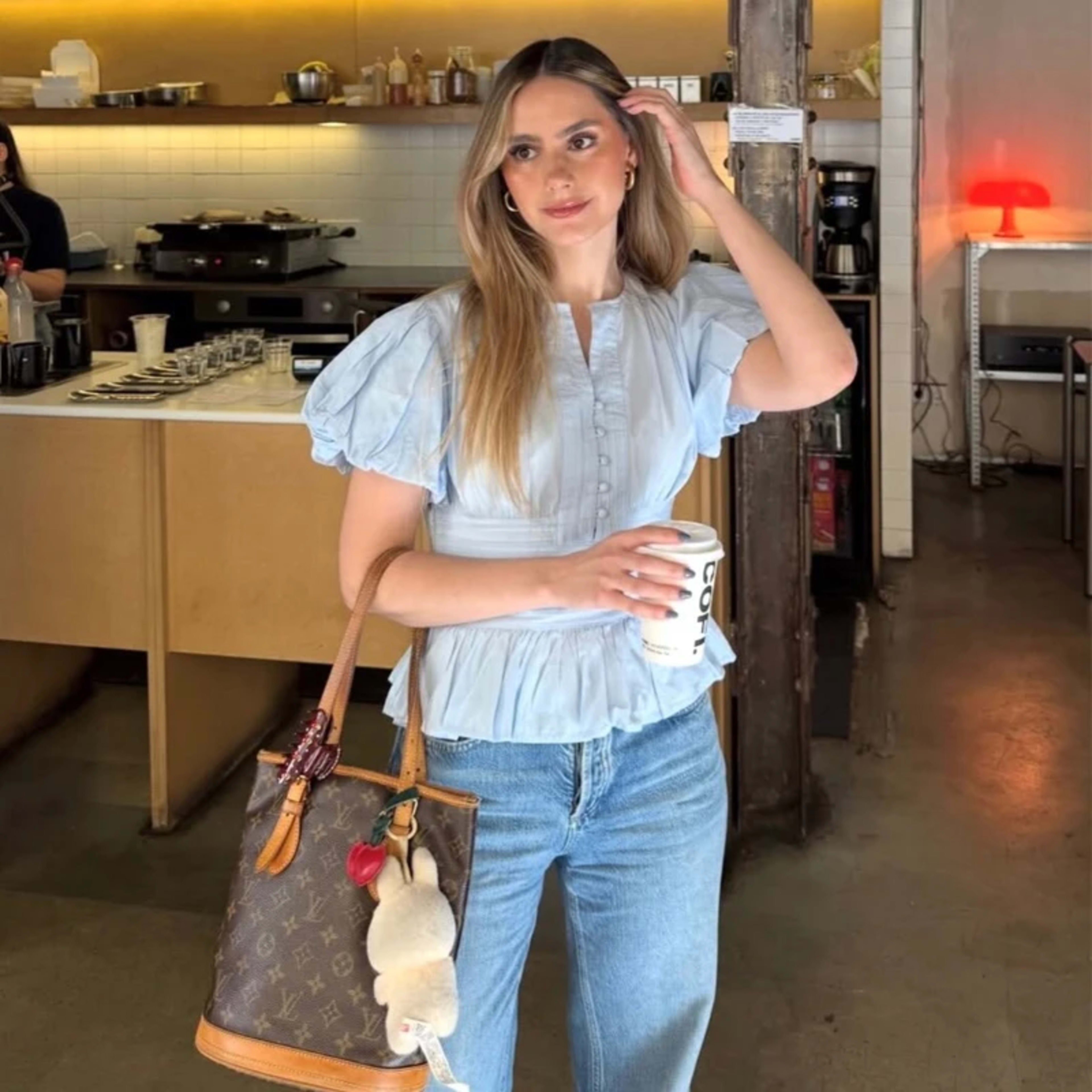 MUJER Blue Ruffle Blouses for Women Puff Sleeve Woman Blouses and Tops Summer Casual Crop Top Woman Fashion Woman Blouse 5